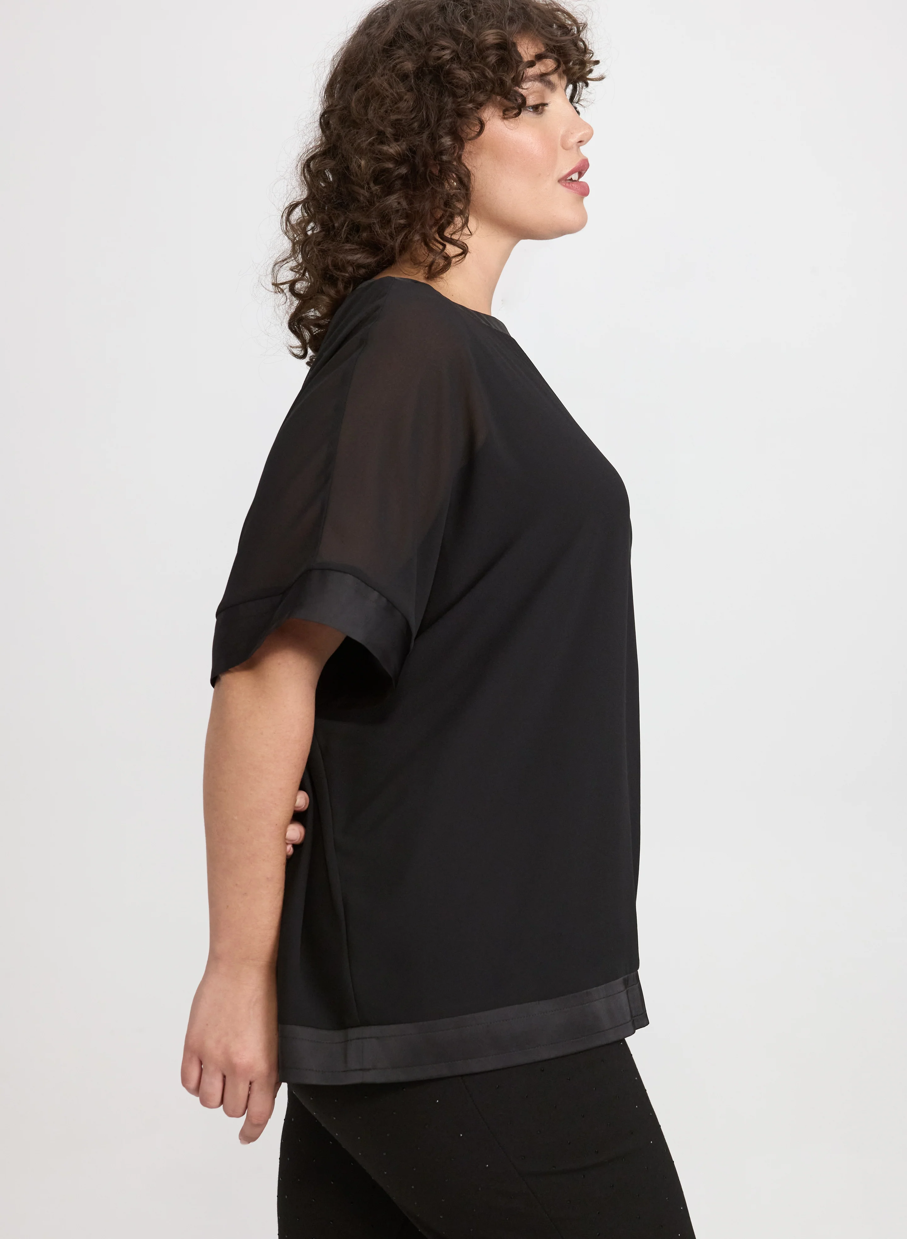 Chiffon Boat Neck Top - Image 5
