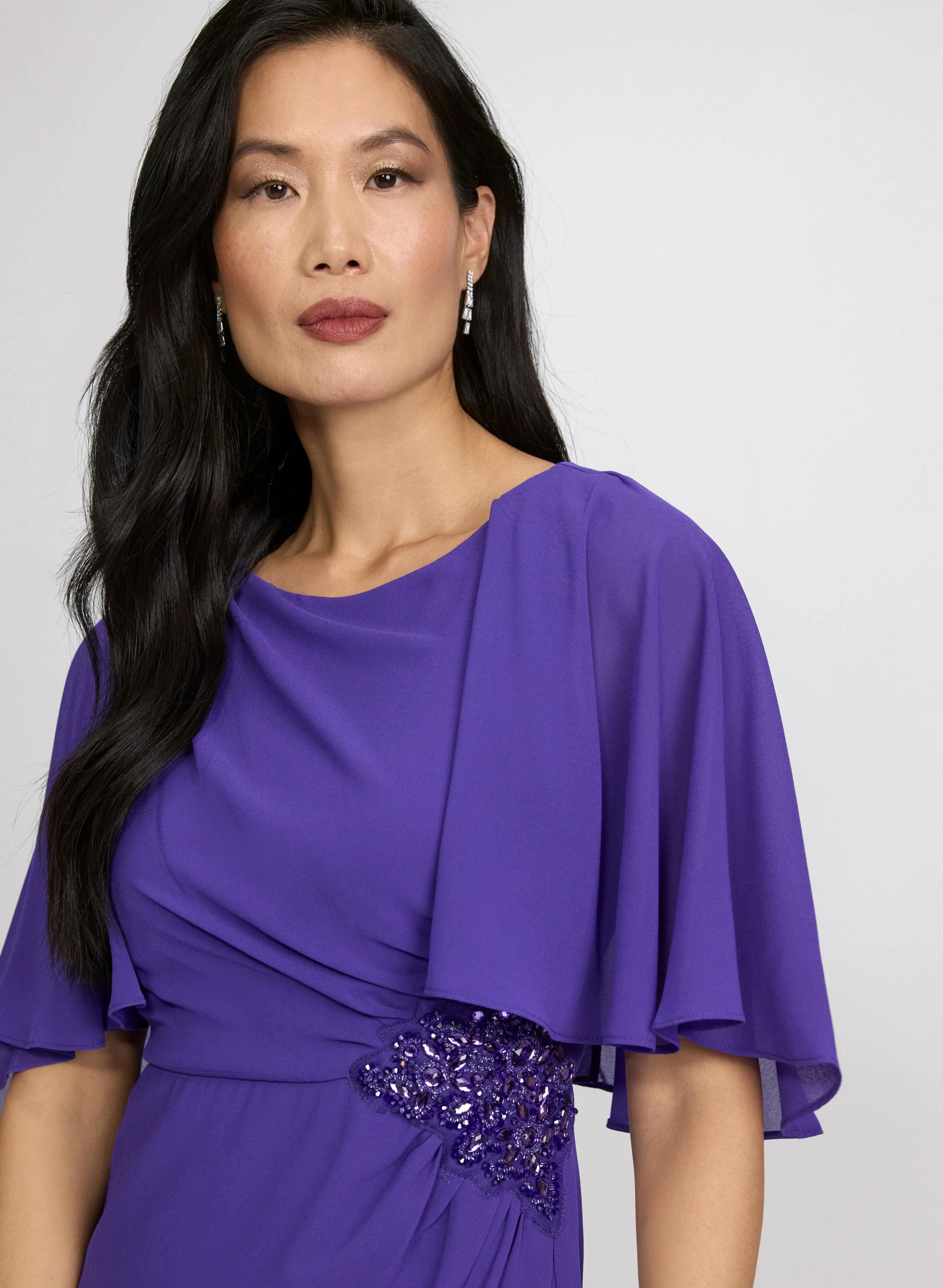 Chiffon Capelet Dress - Image 2