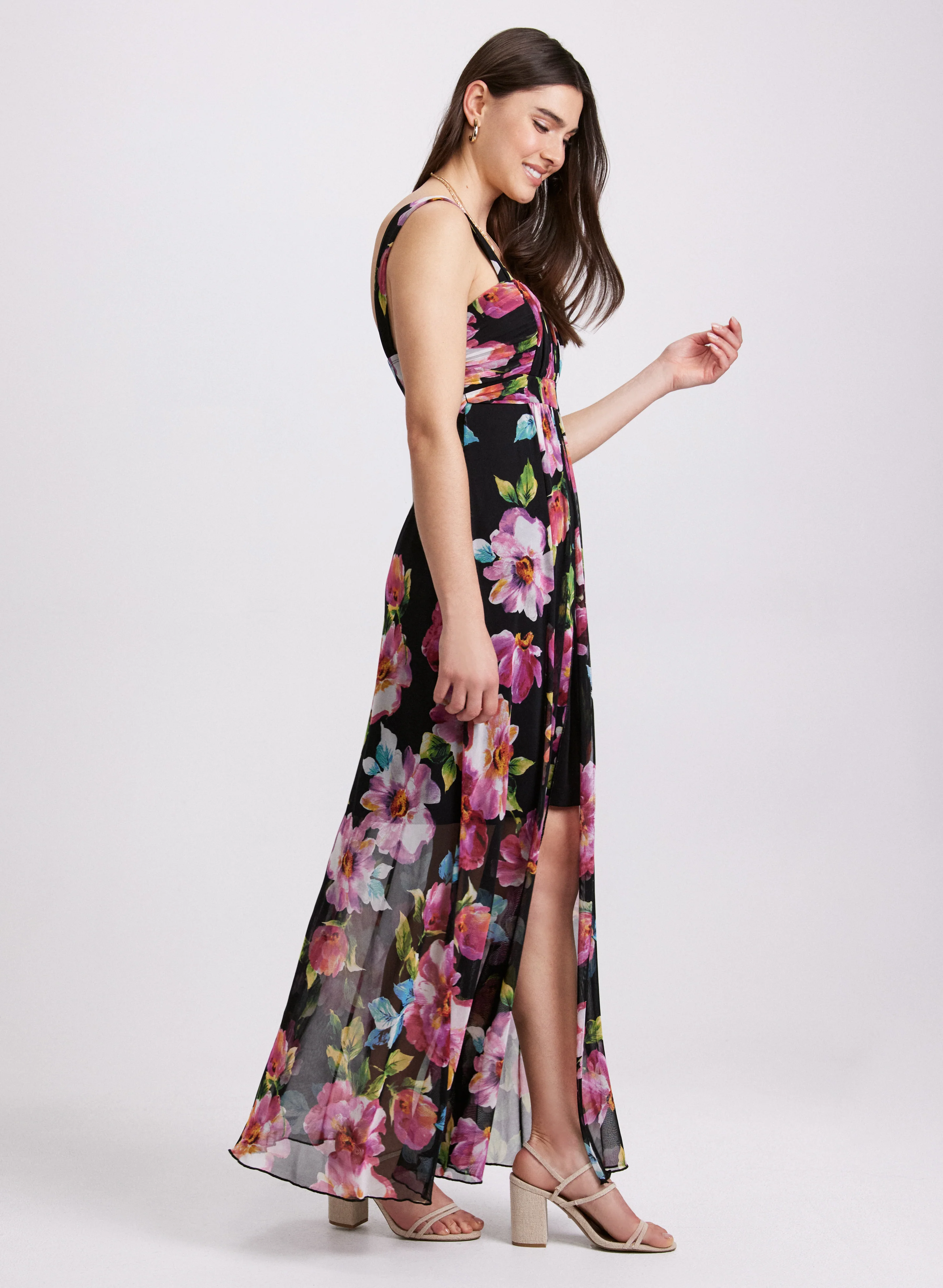 Chiffon Floral Maxi Dress - Image 2