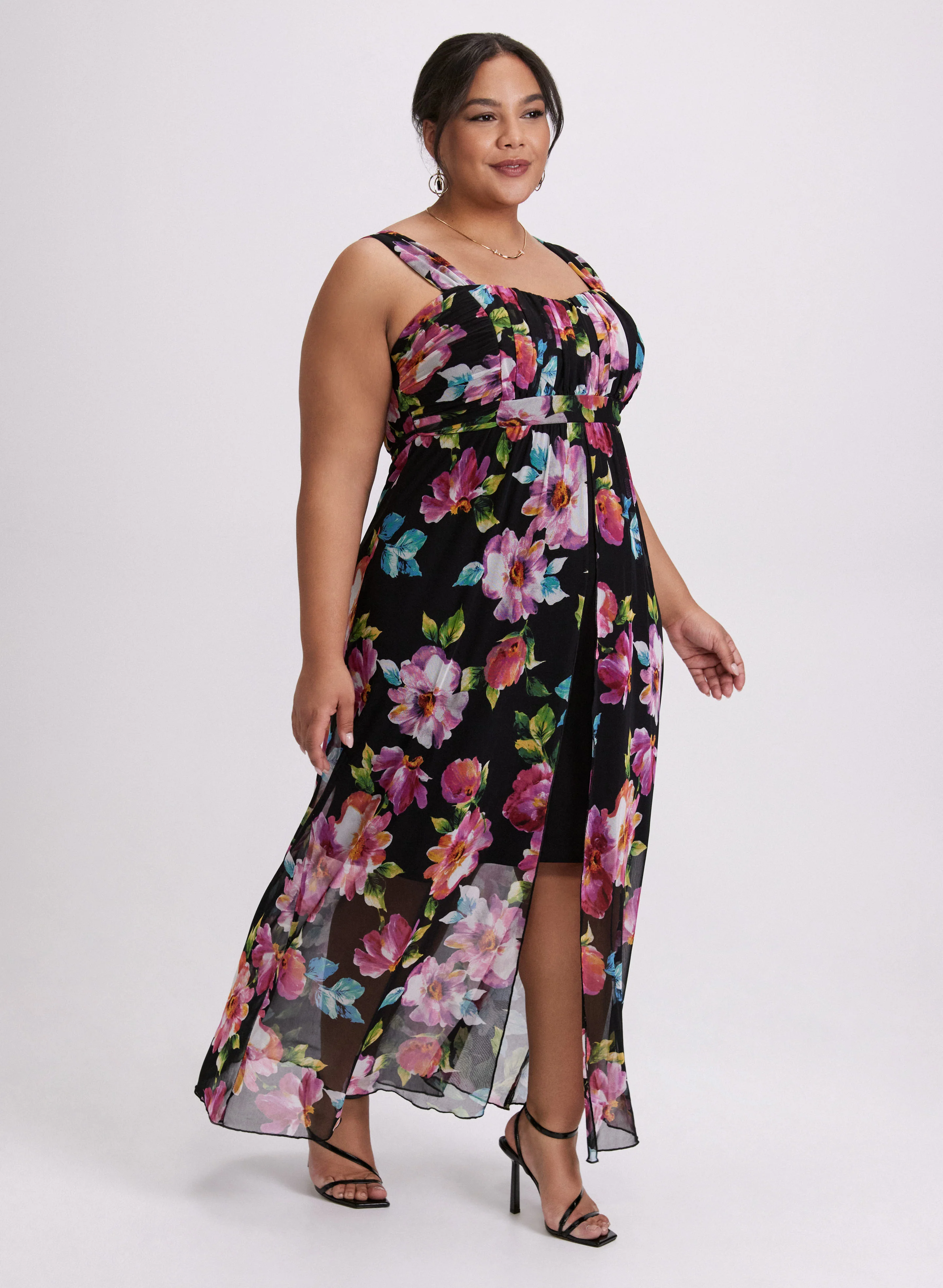 Chiffon Floral Maxi Dress - Image 2