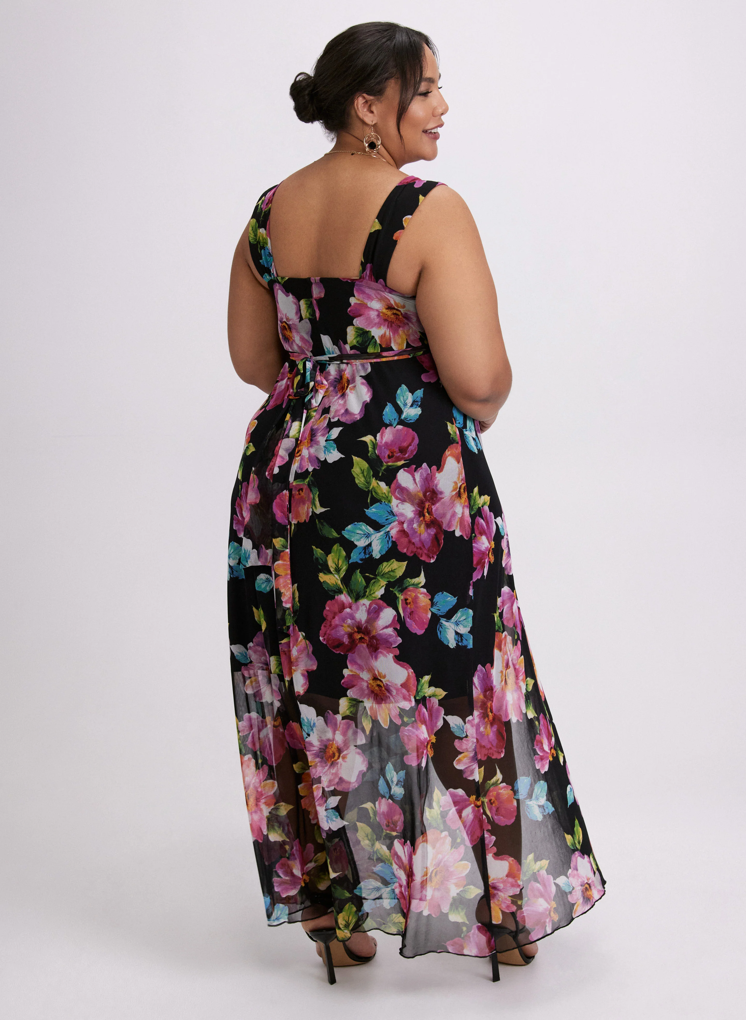Chiffon Floral Maxi Dress - Image 3