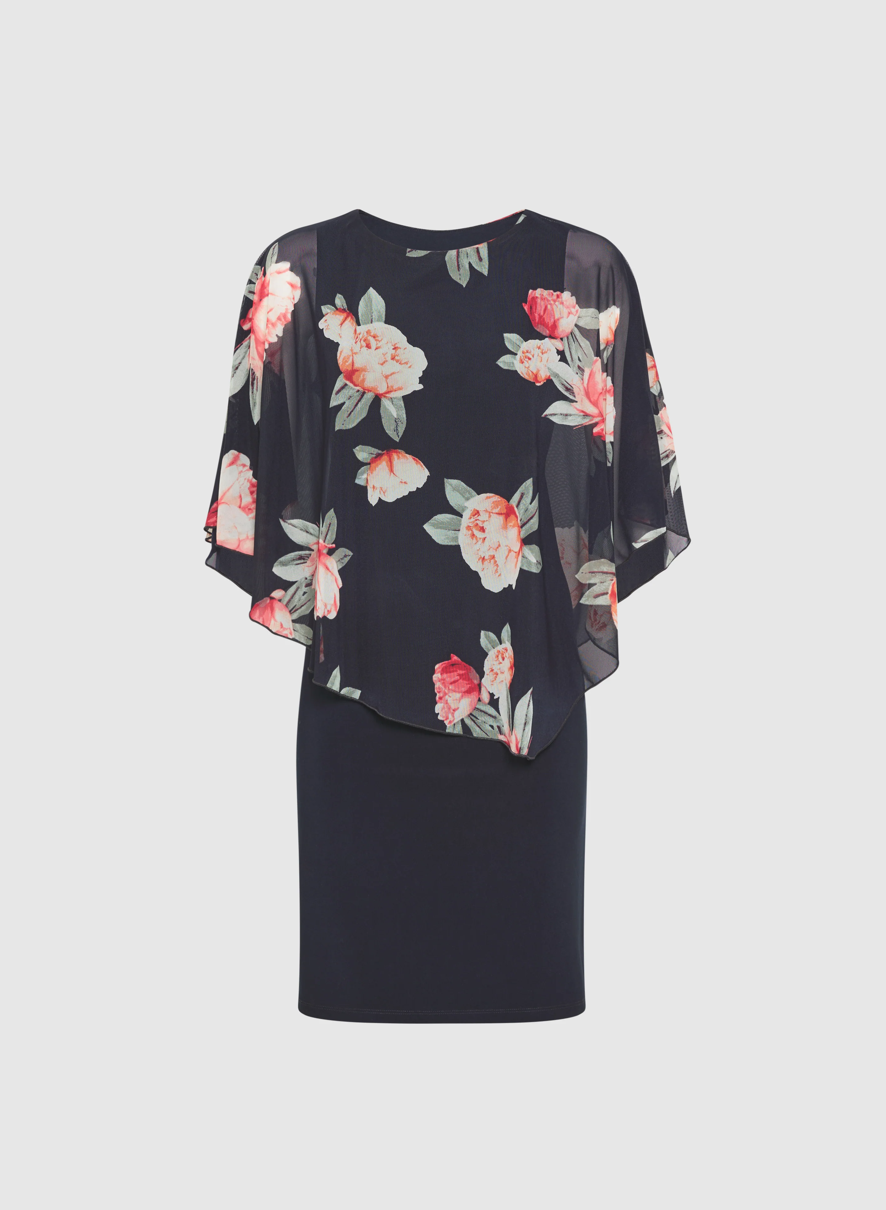 Chiffon Floral Pocho & Jersey Dress - Image 6