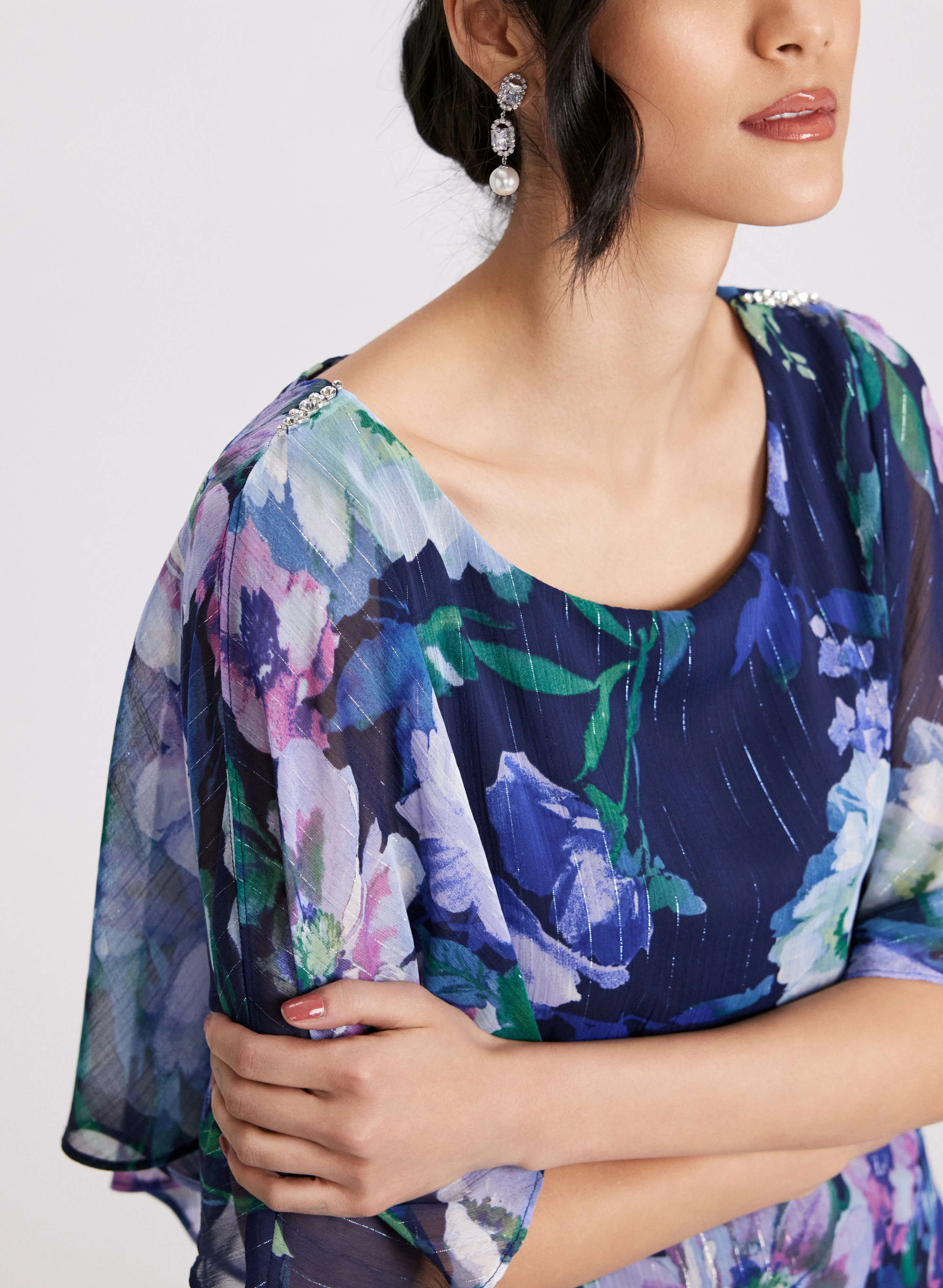 Chiffon & Jersey Dress - Image 3