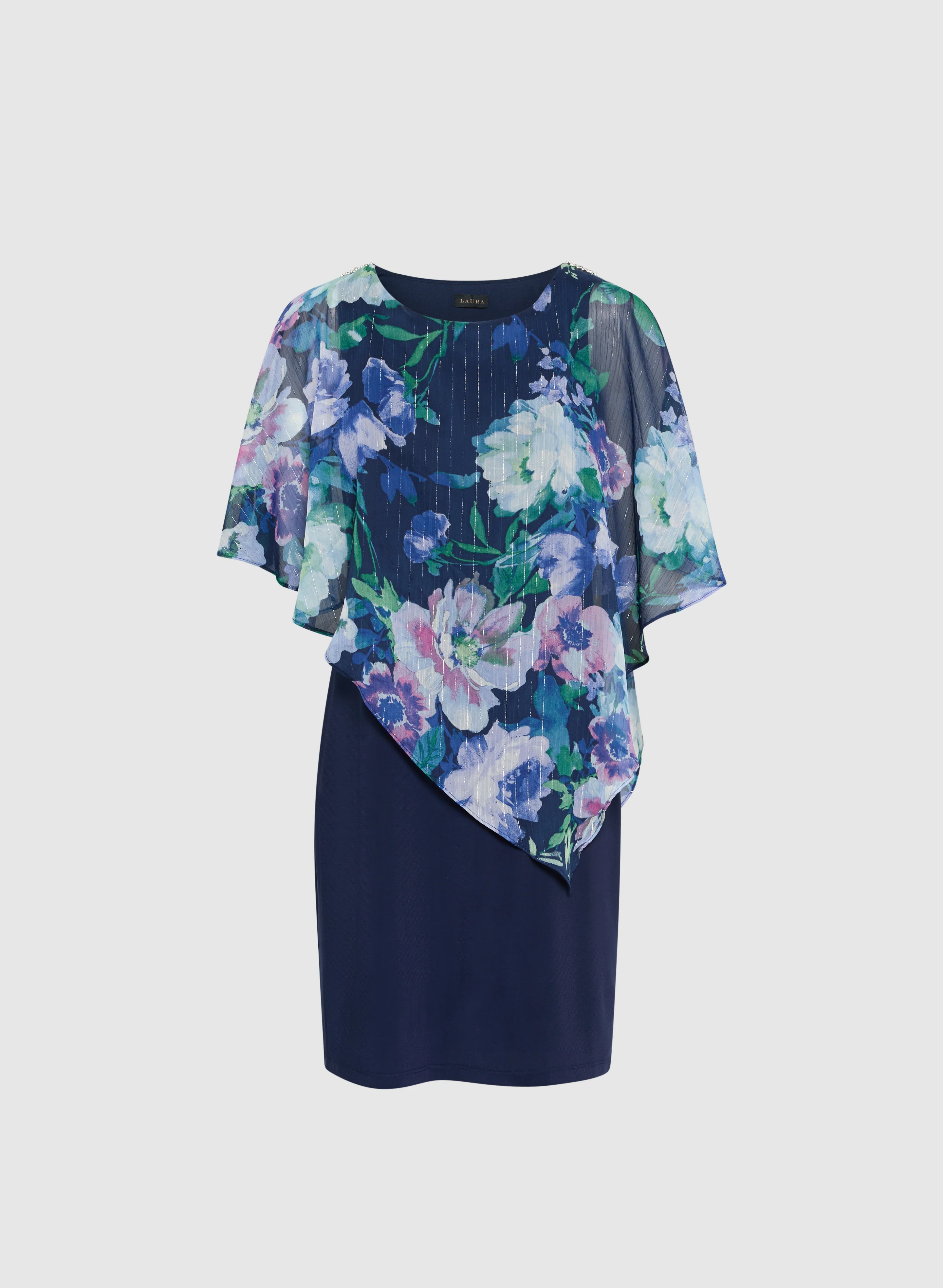 Chiffon & Jersey Dress - Image 5