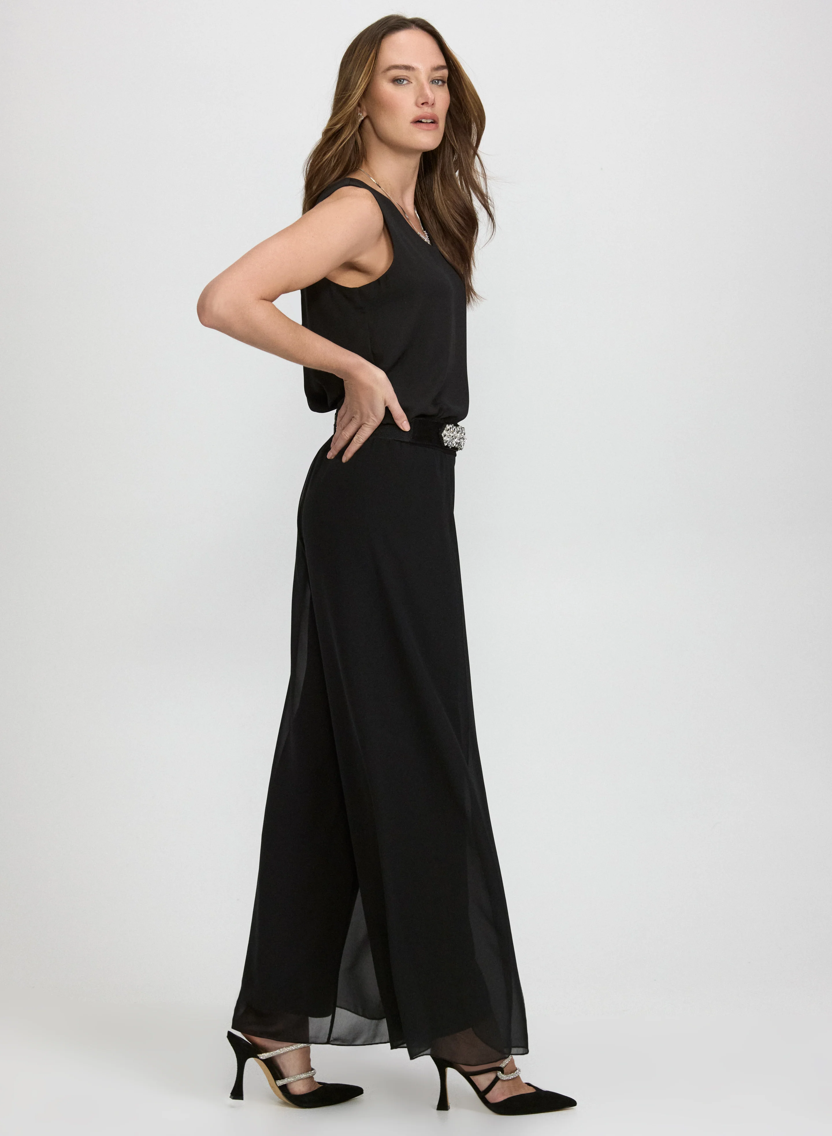 Chiffon Overlay Pants - Image 4