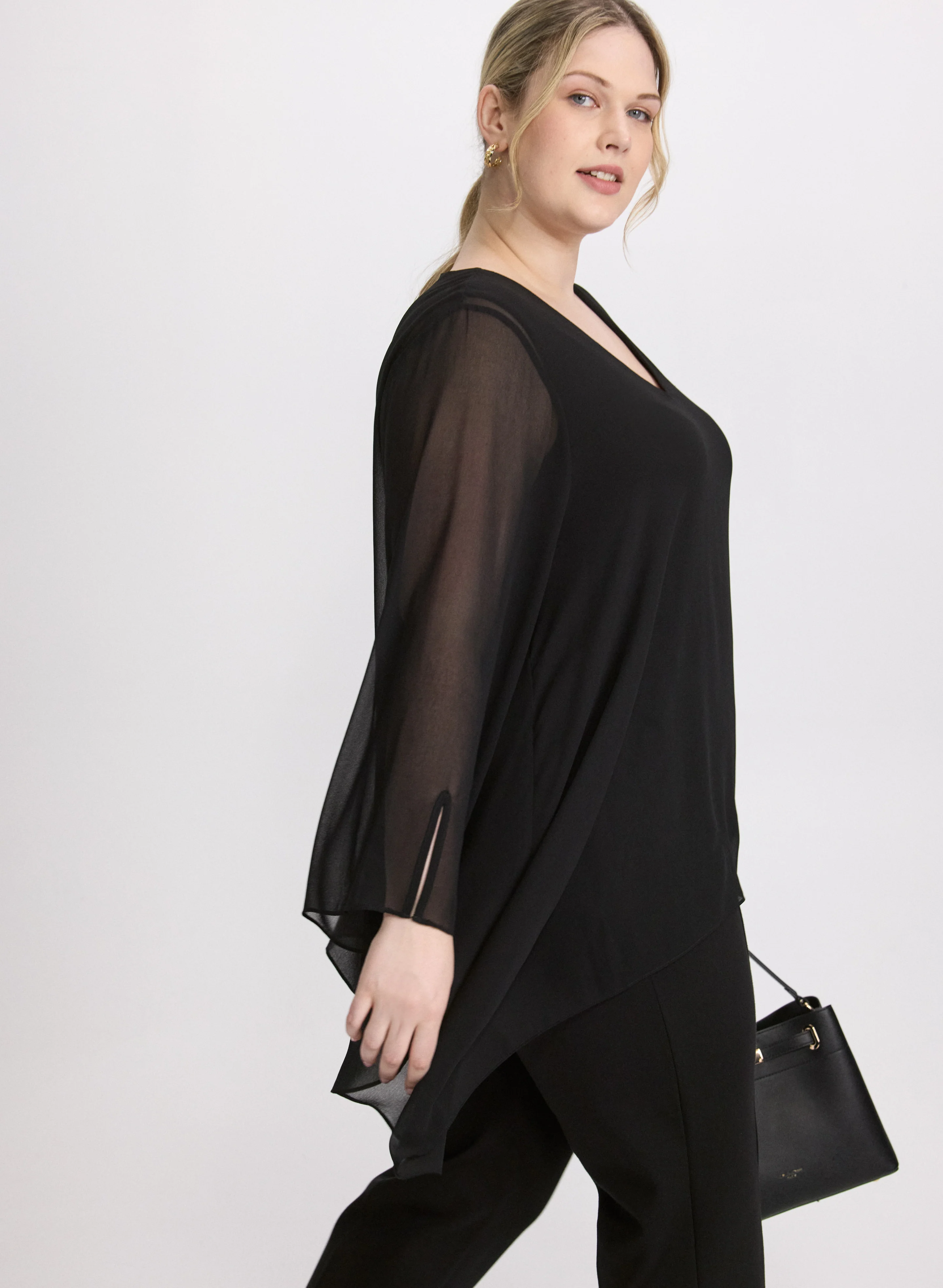 Chiffon Poncho Blouse - Image 2