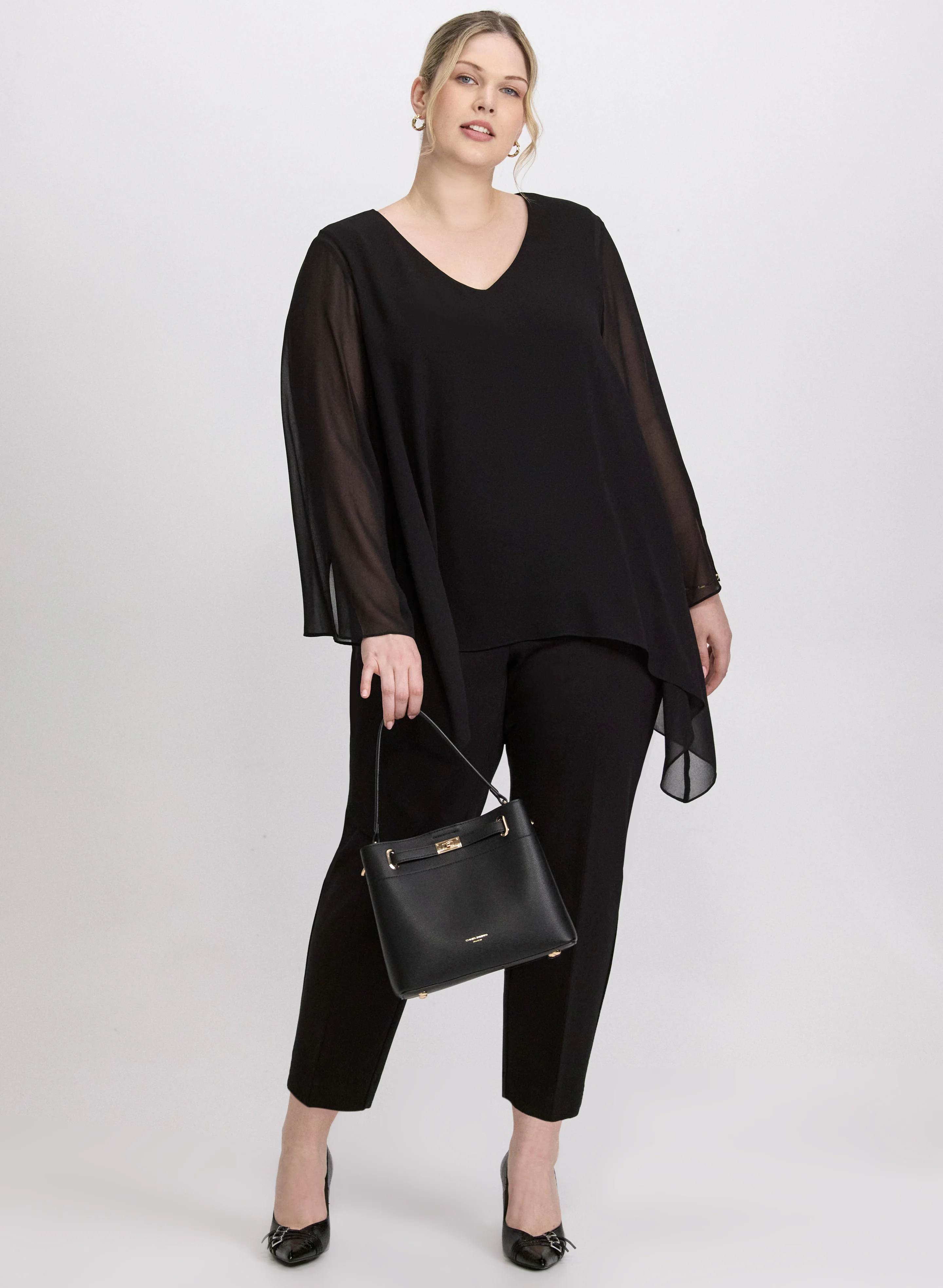 Chiffon Poncho Blouse - Image 3