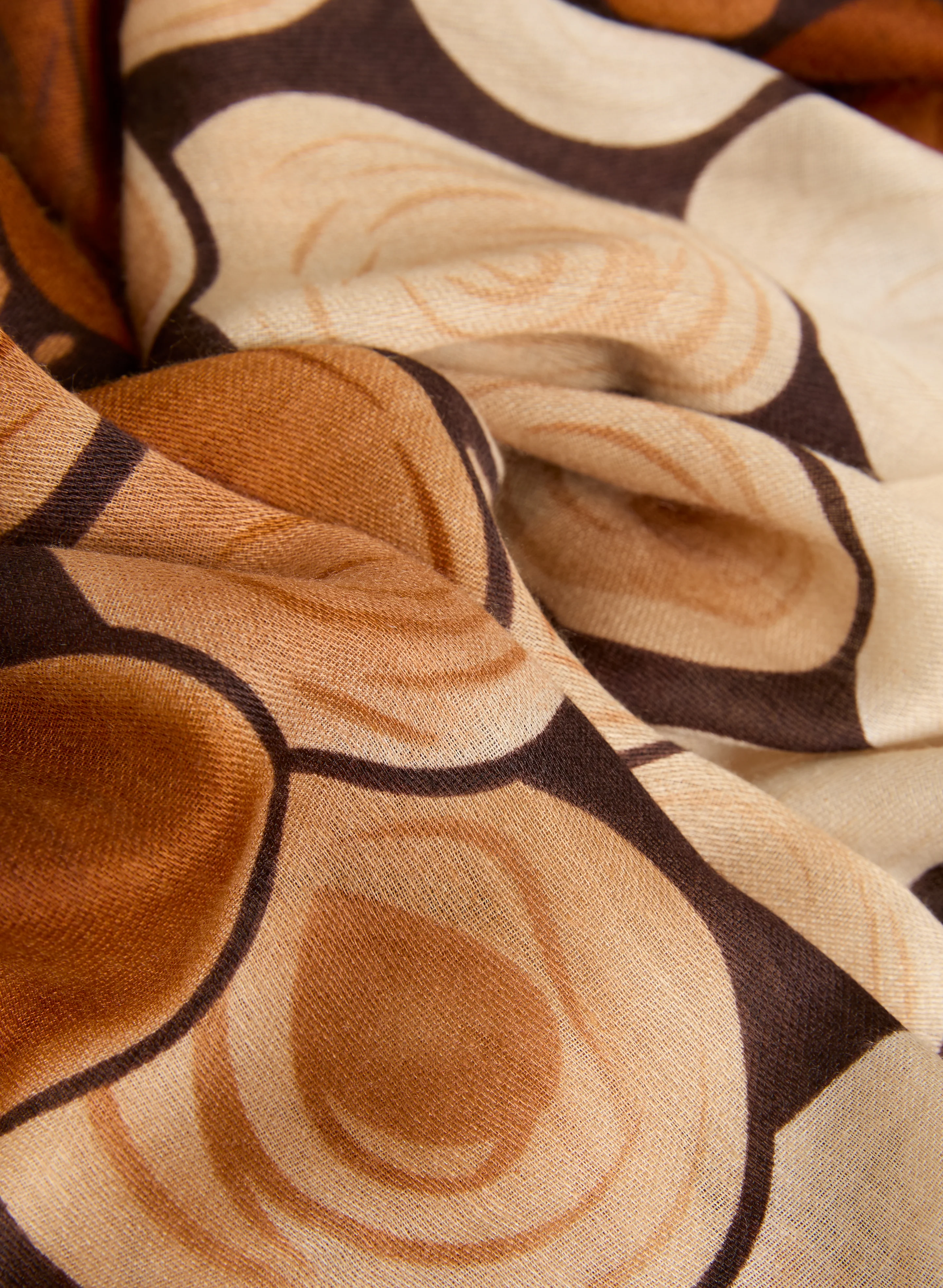 Circular Print Oblong Scarf - Image 2