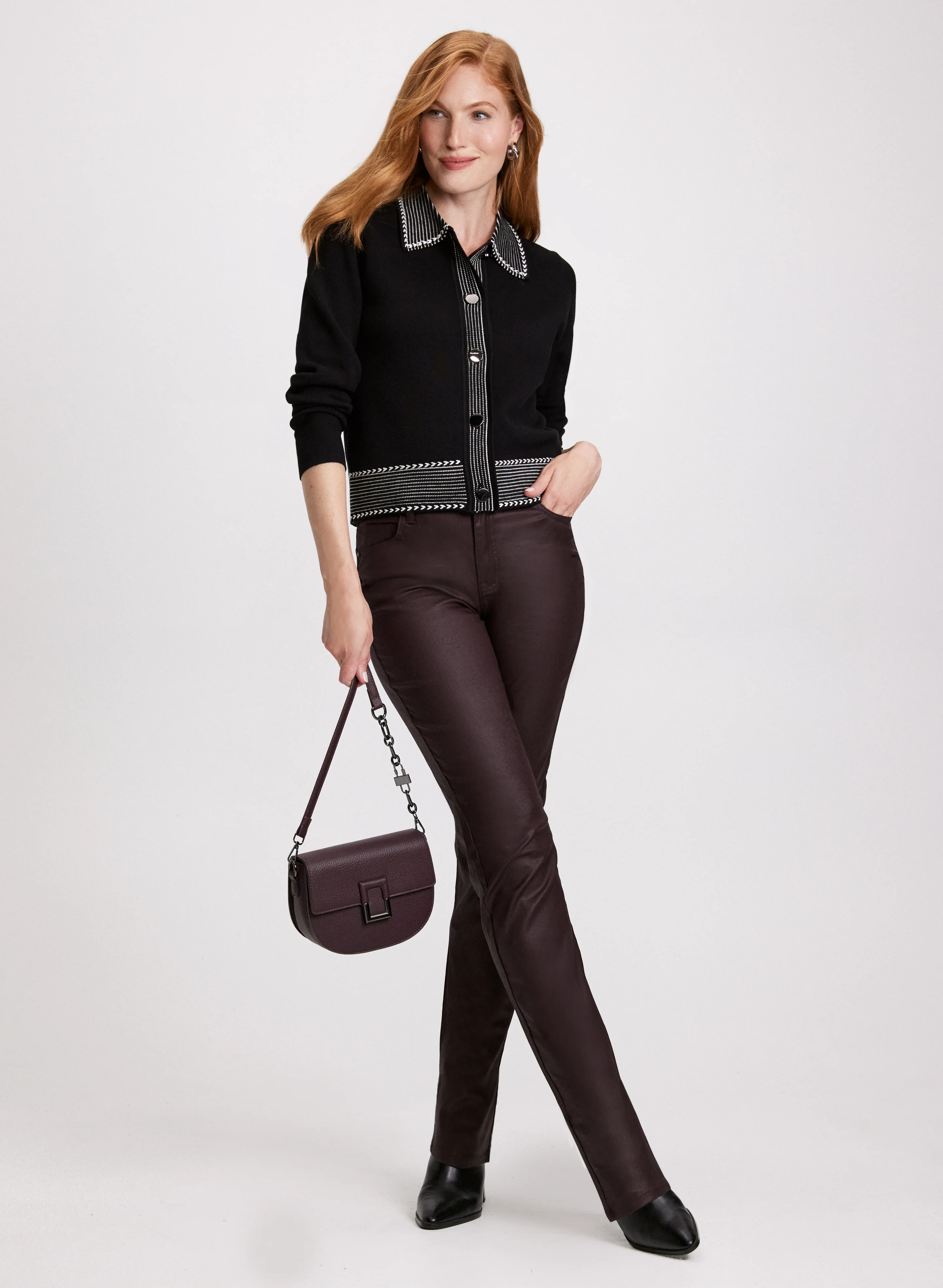 Coated Slim Leg Jeans - Image 3