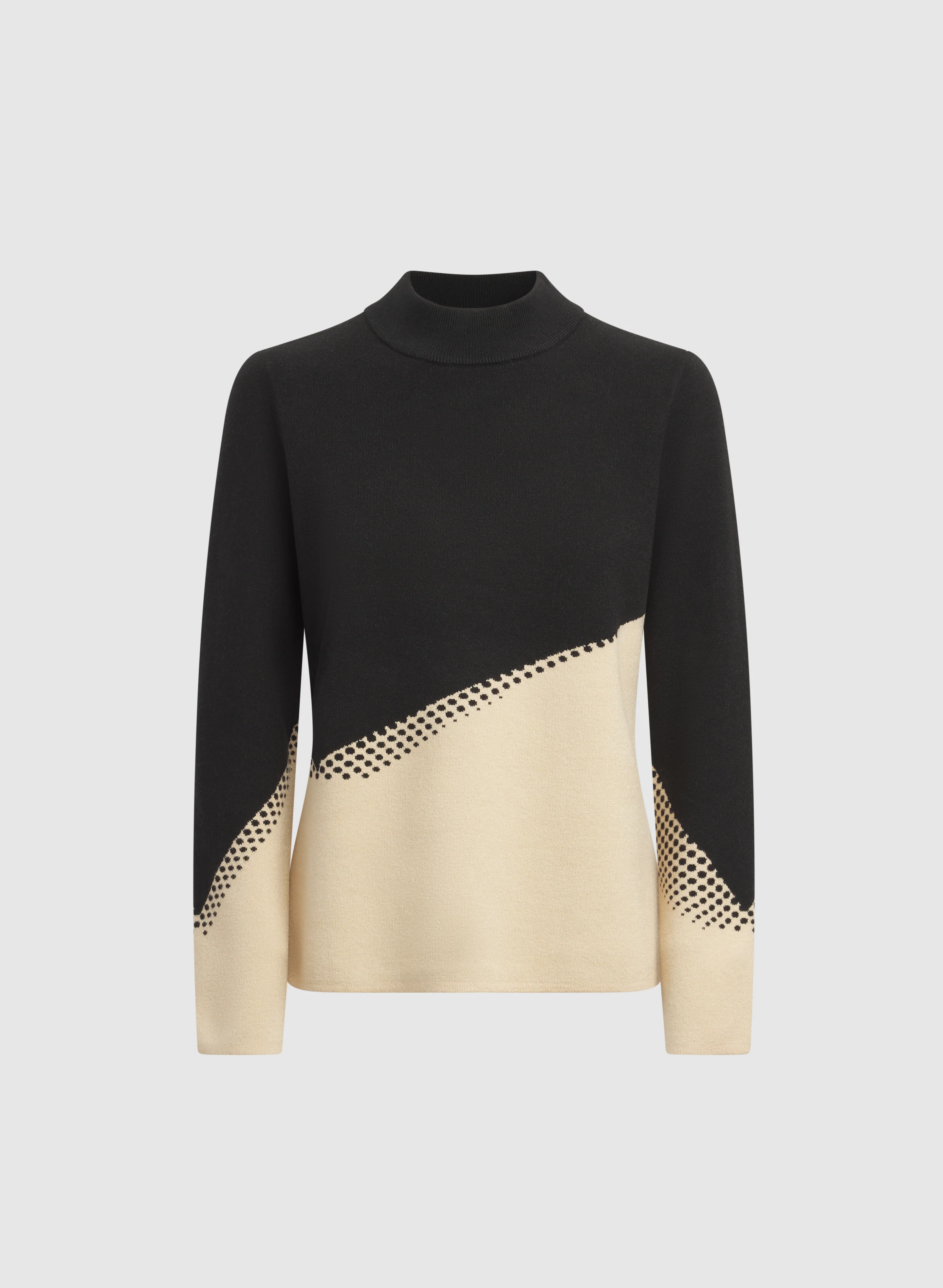 Colour Block Mock Neck Sweater - Image 6