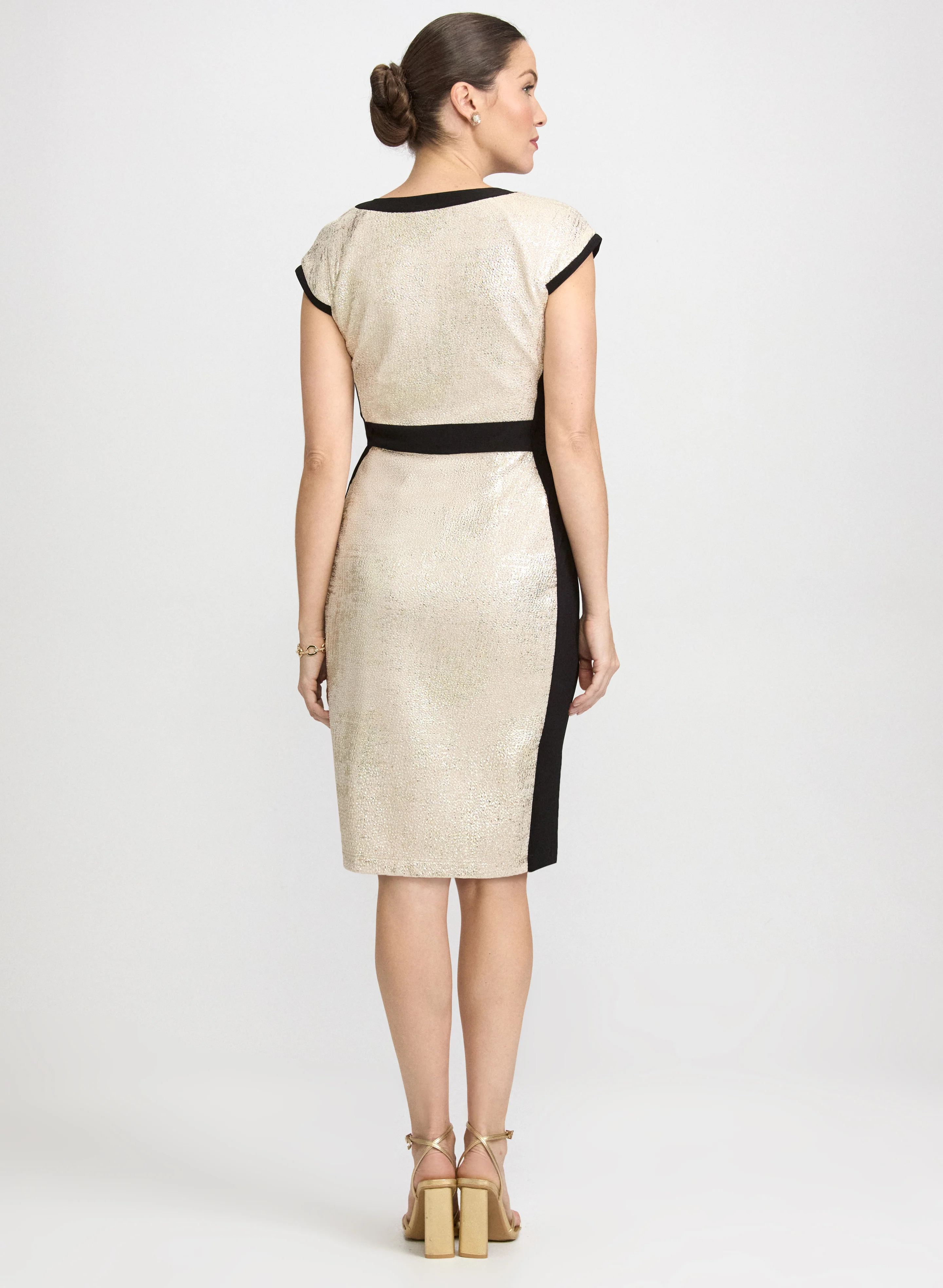 Colour Block Zip-Front Dress - Image 4