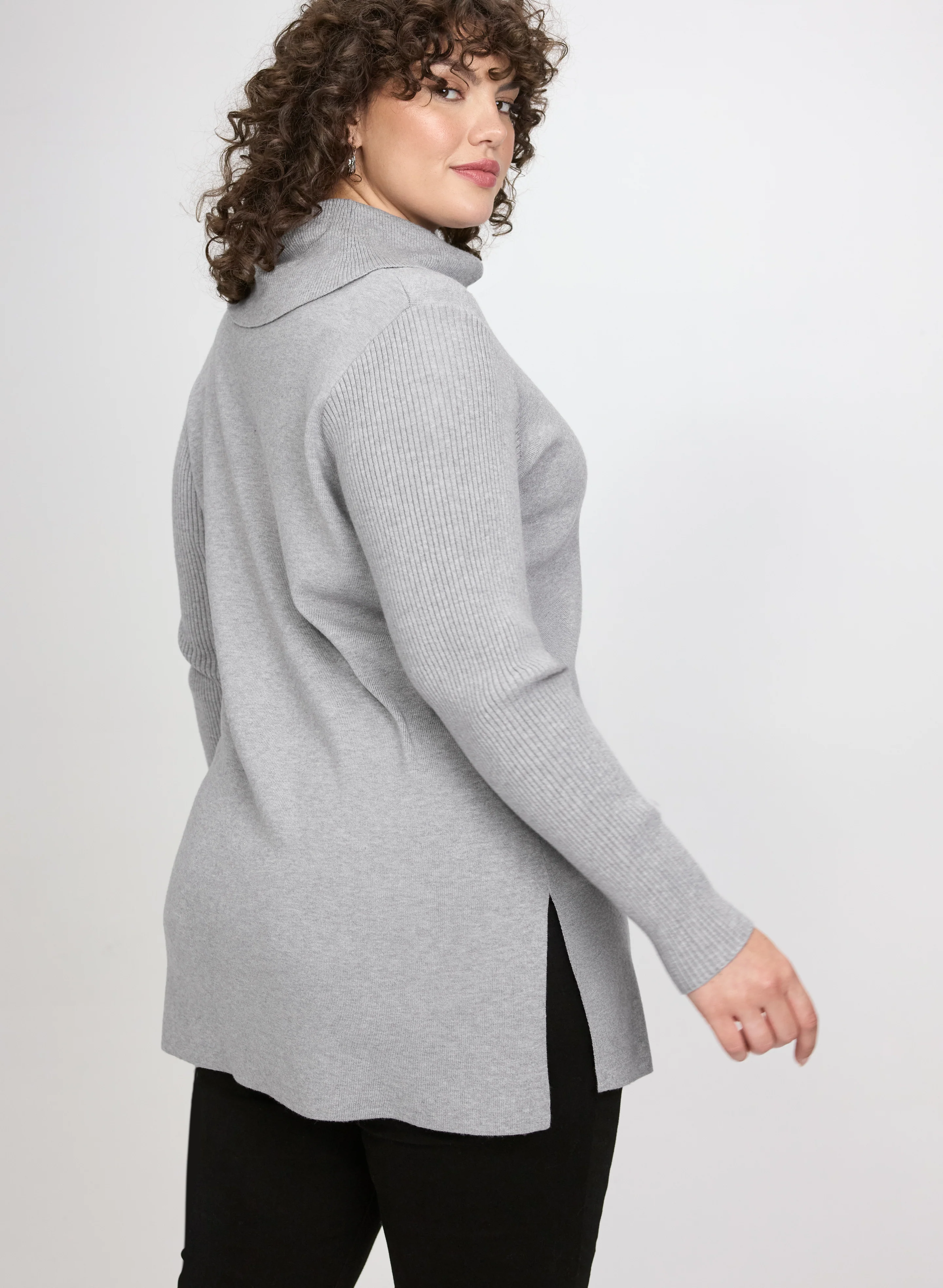 Contrast Cowl Neck Sweater - Image 7