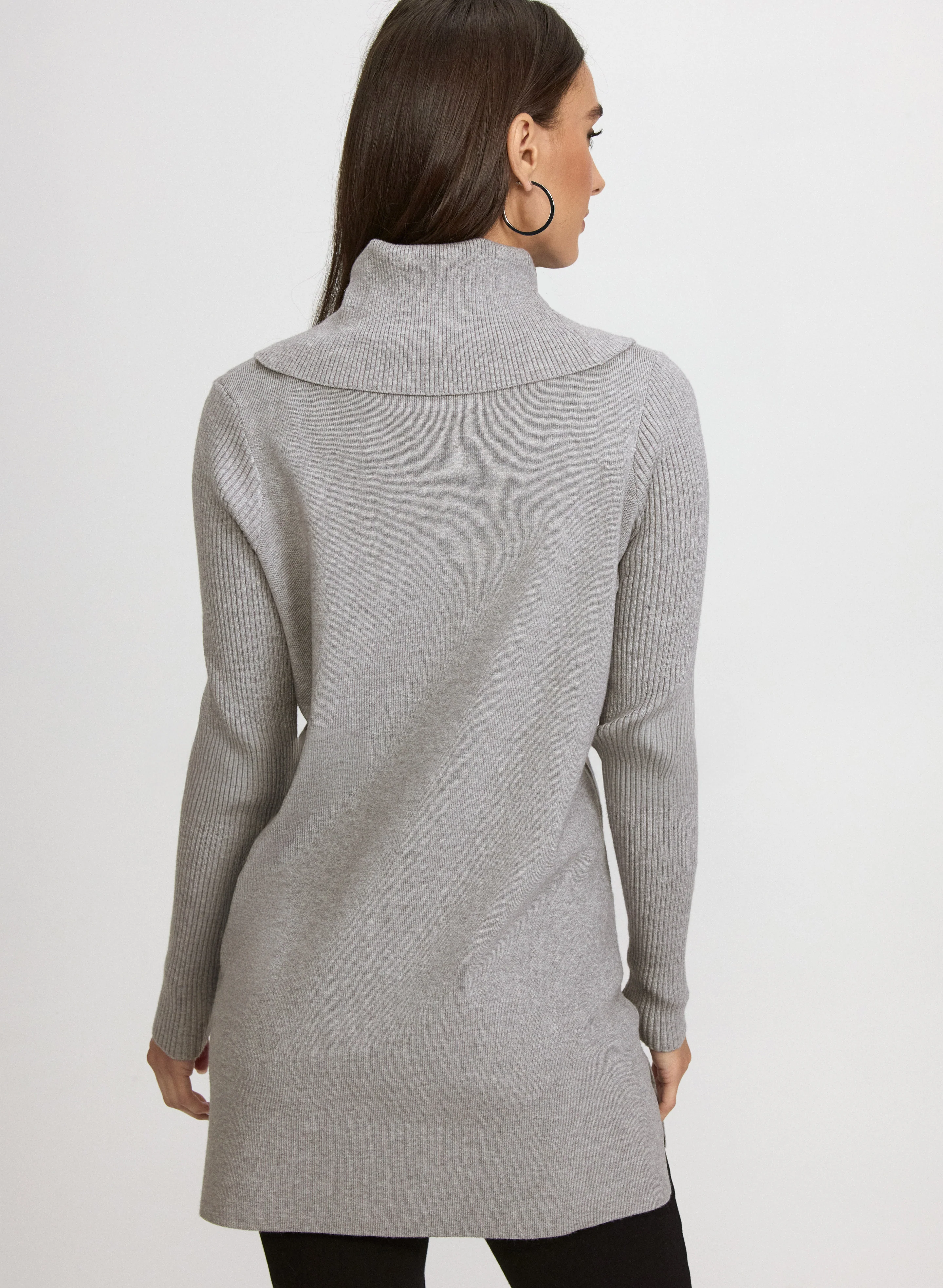 Contrast Cowl Neck Sweater - Image 4