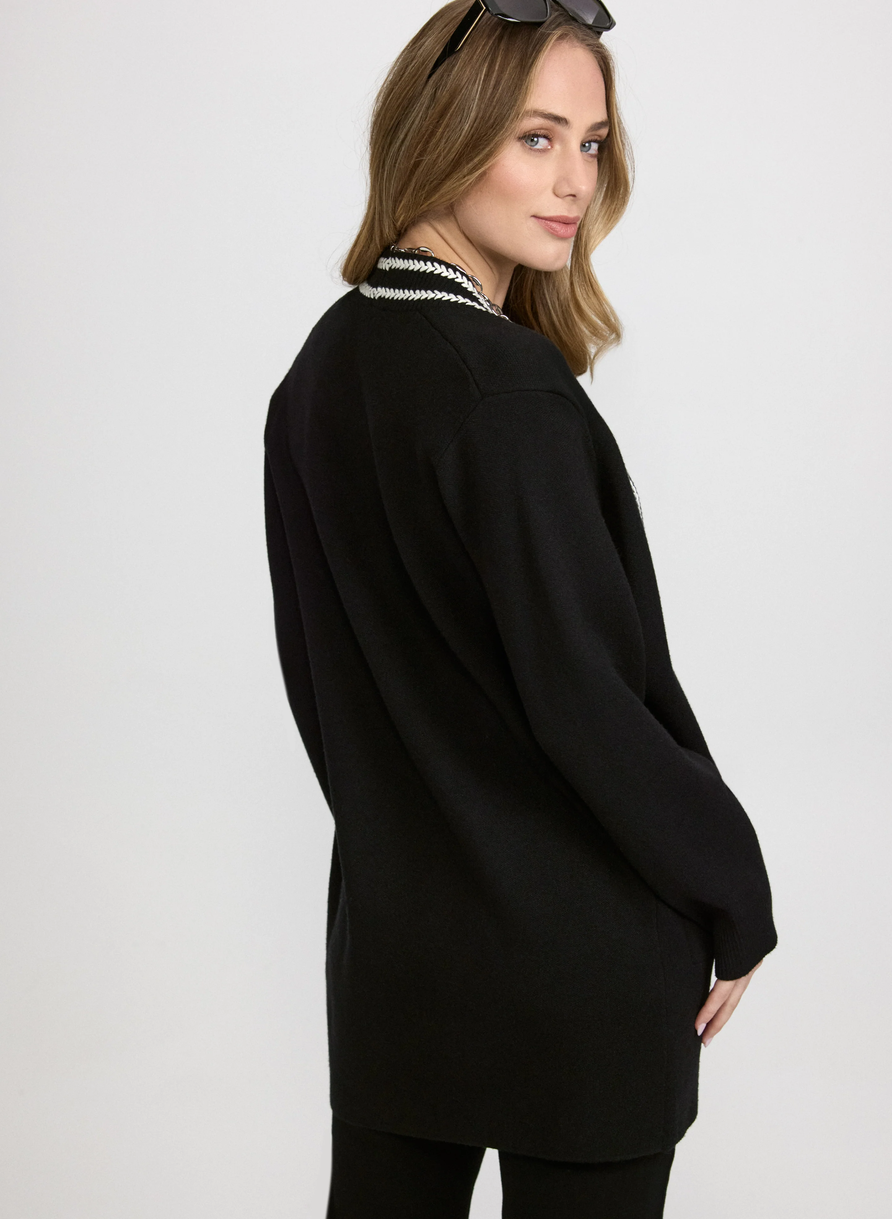 Contrast Stitch Cardigan - Image 4