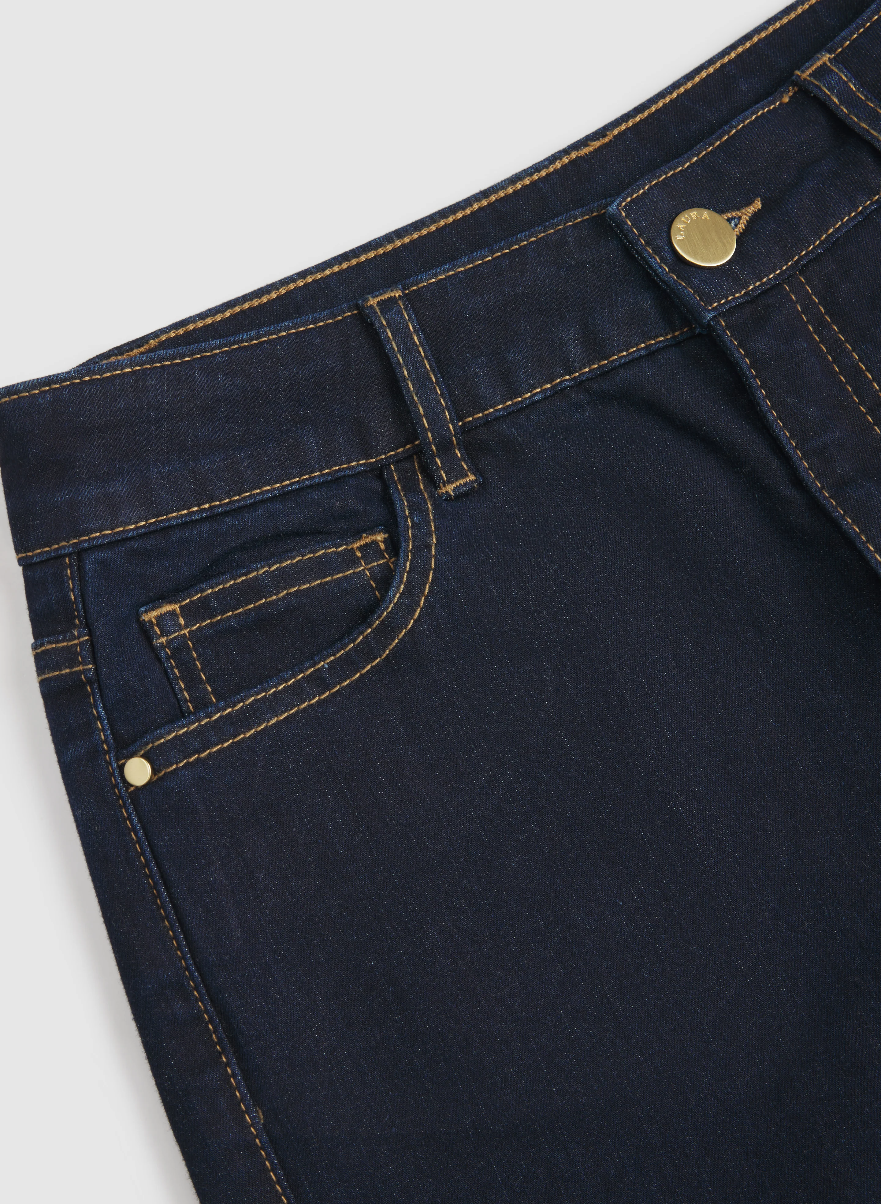 Contrast Stitch Wide-Leg Jeans - Image 8
