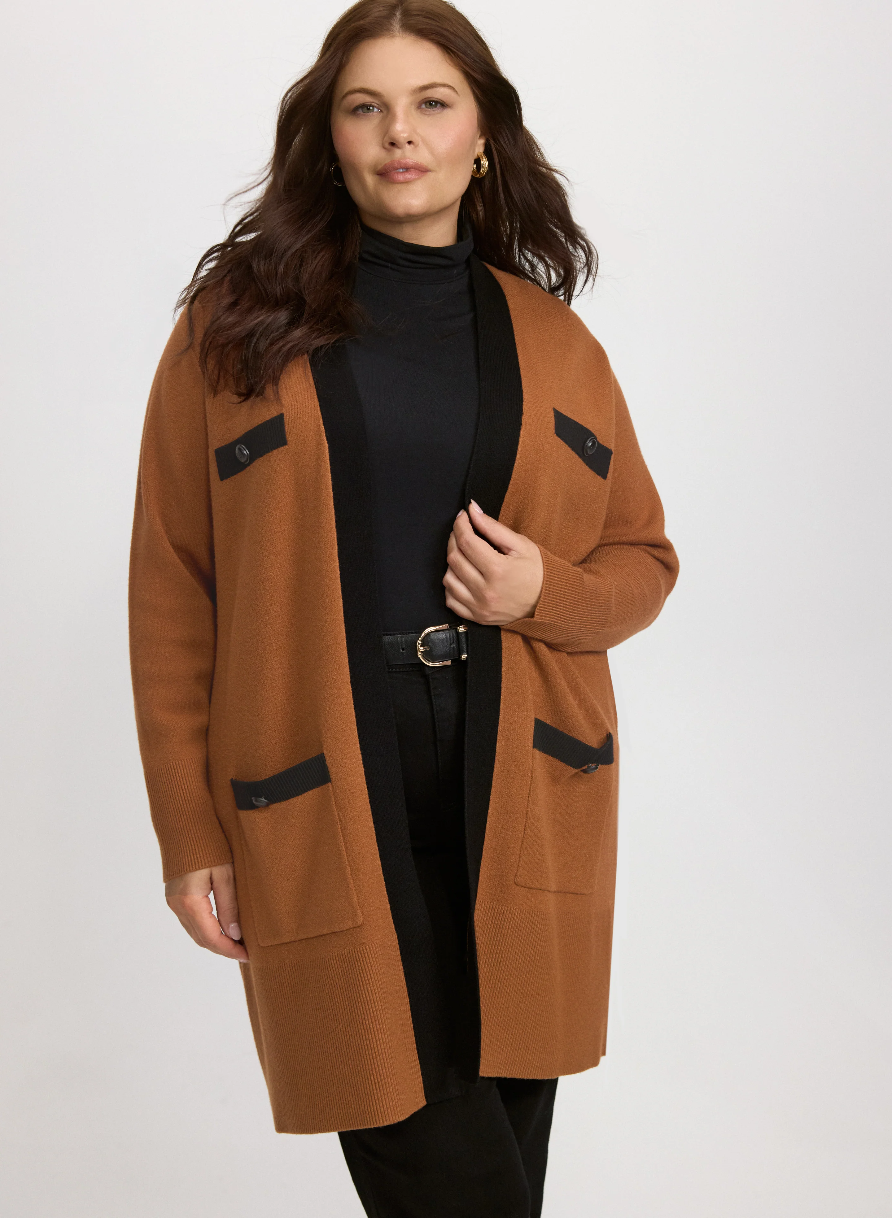 Contrast Trim Cardigan
