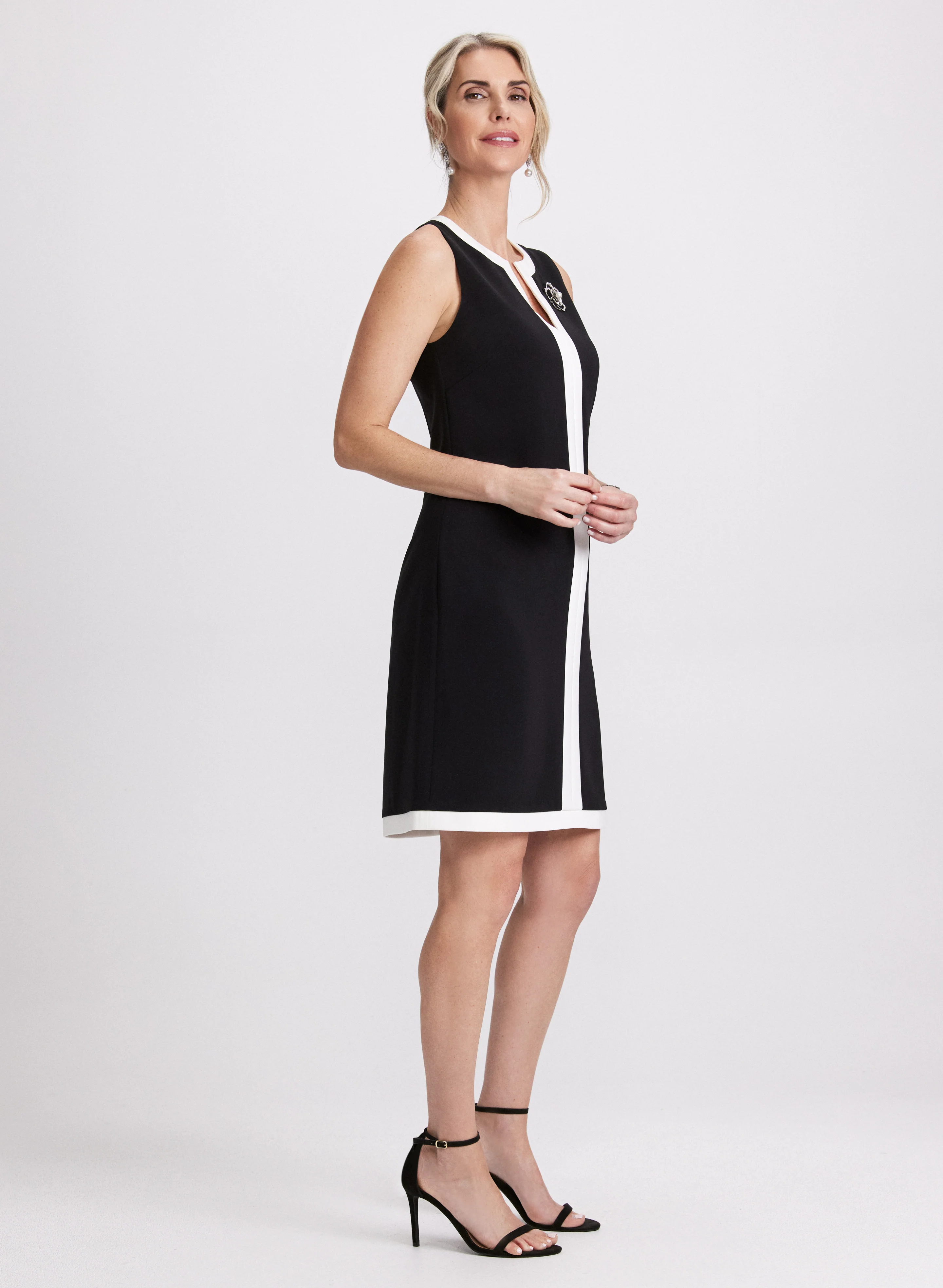 Contrast Trim Dress - Image 2