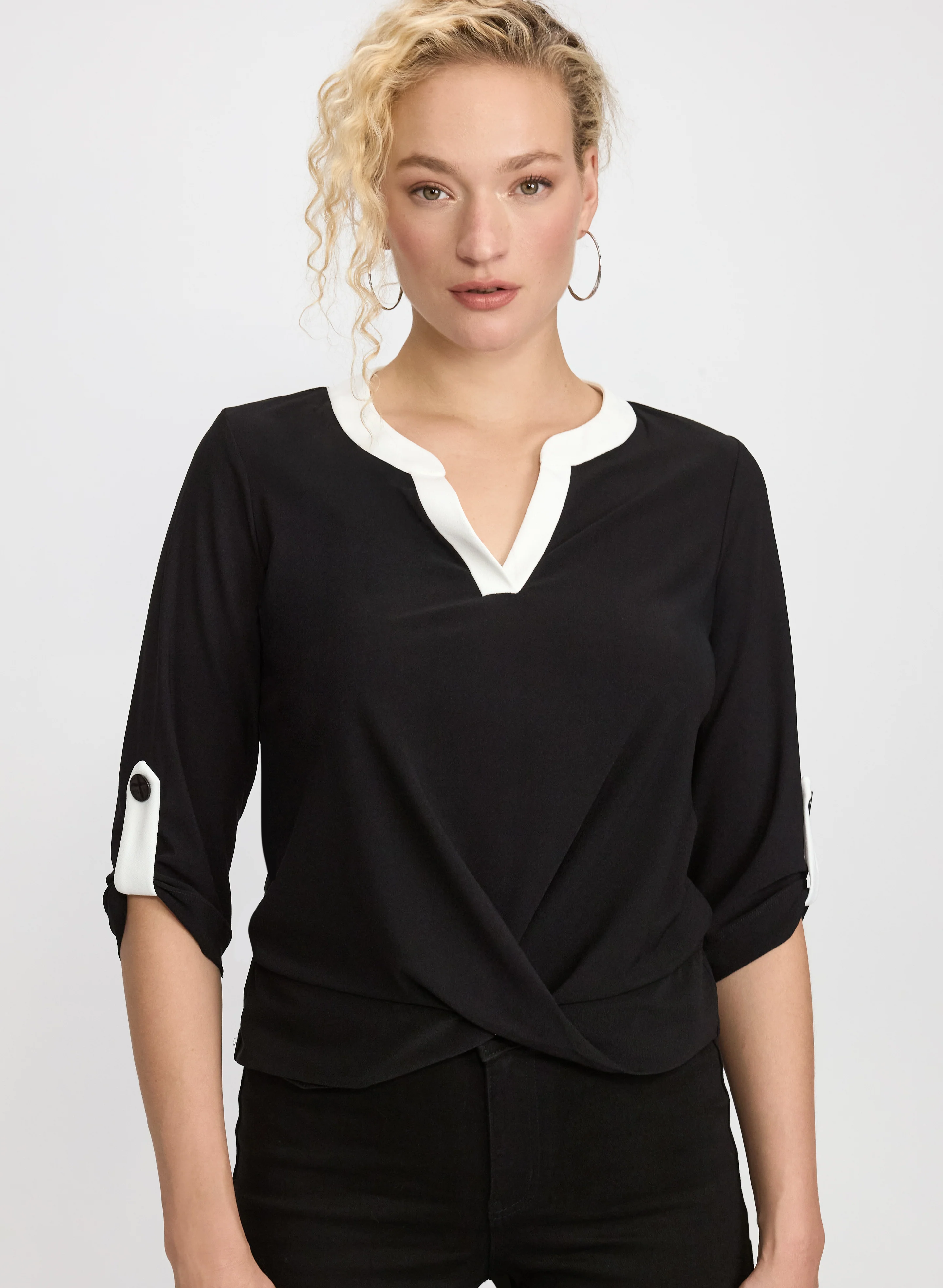 Contrast Trim Top