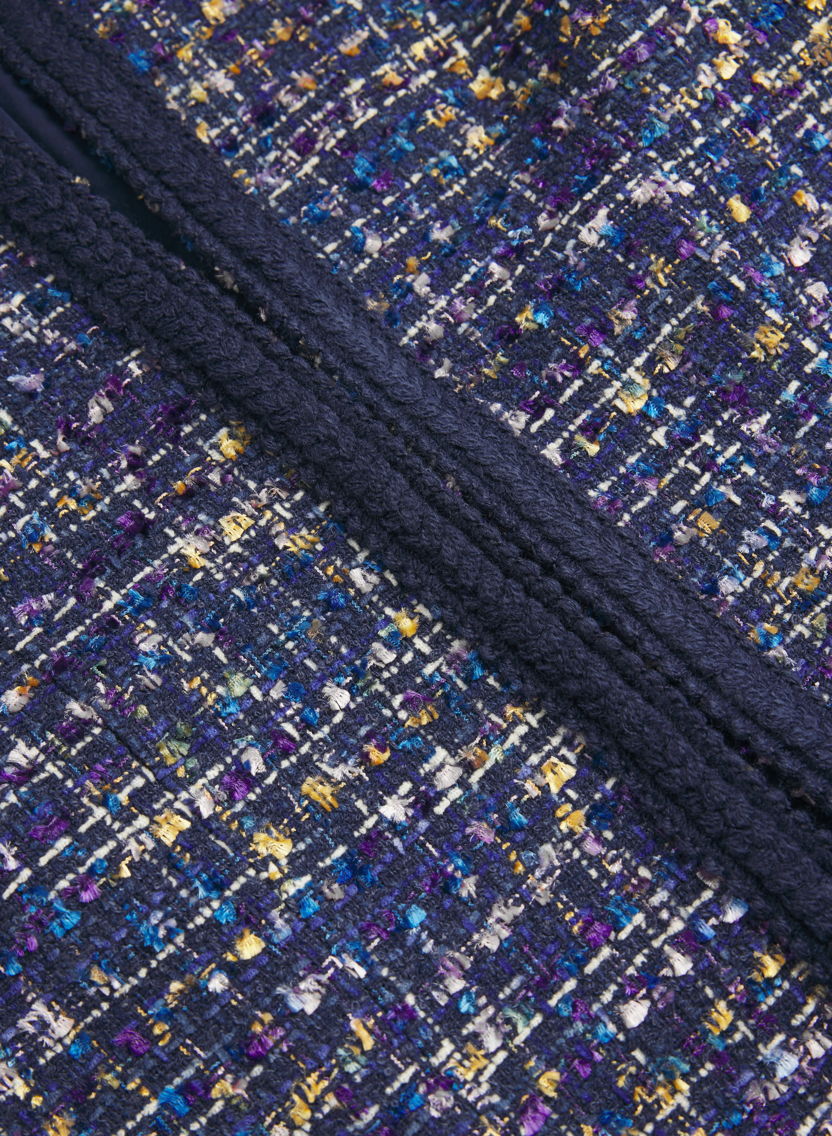 Contrast Trim Tweed Jacket - Image 7