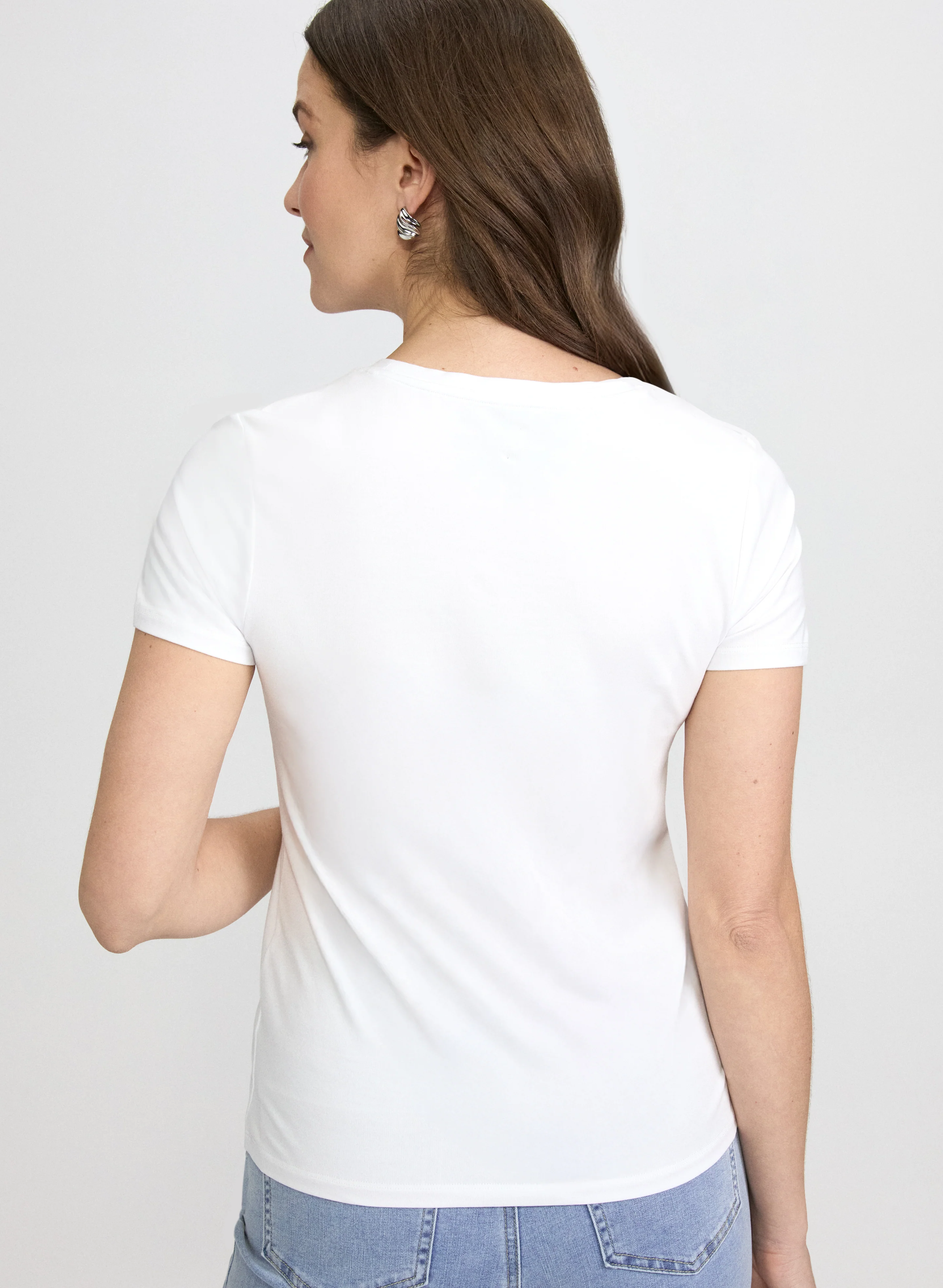Cotton-Blend Crew Neck T-Shirt - Image 4