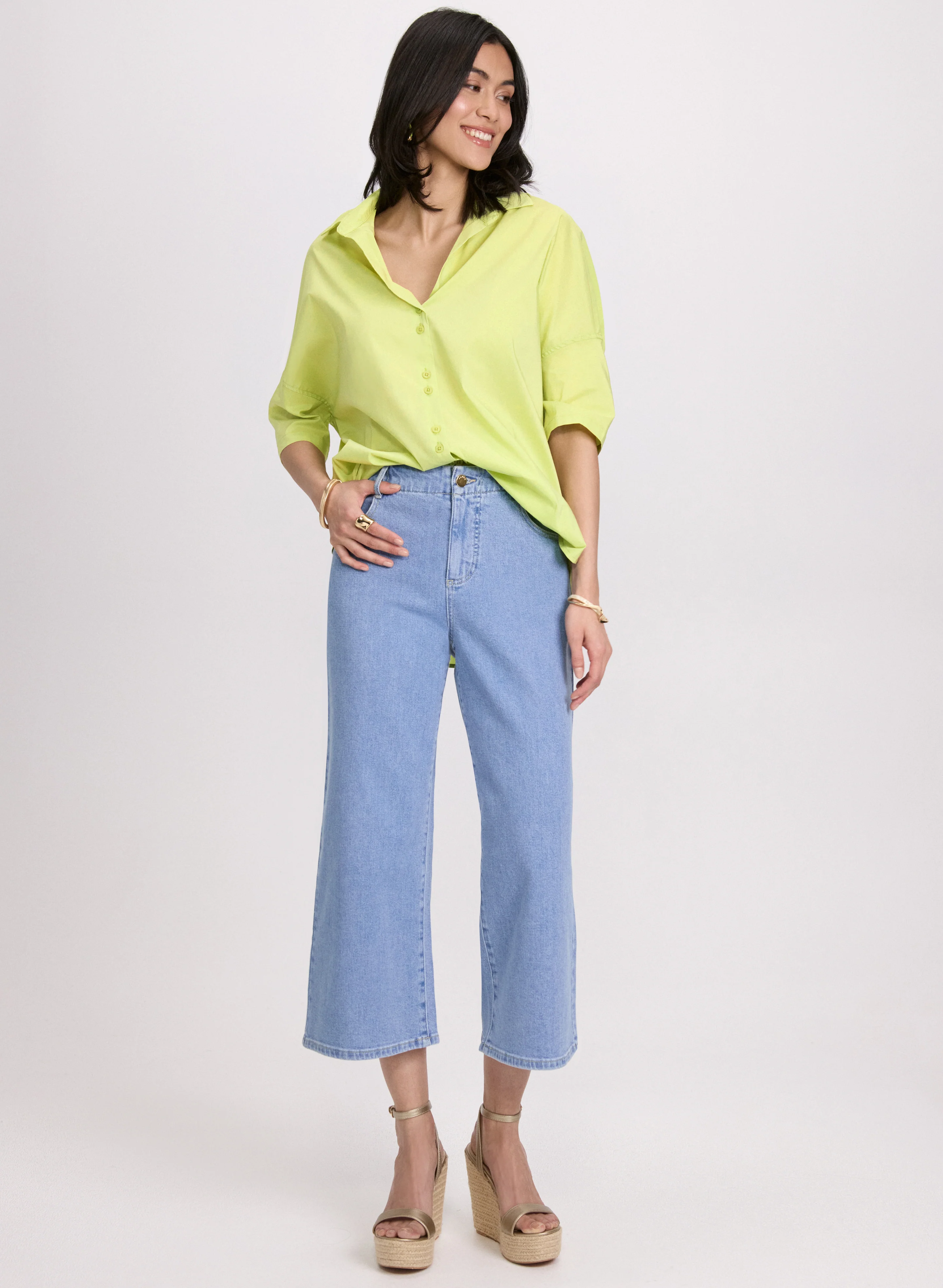 Cotton Button-Up Blouse - Image 3