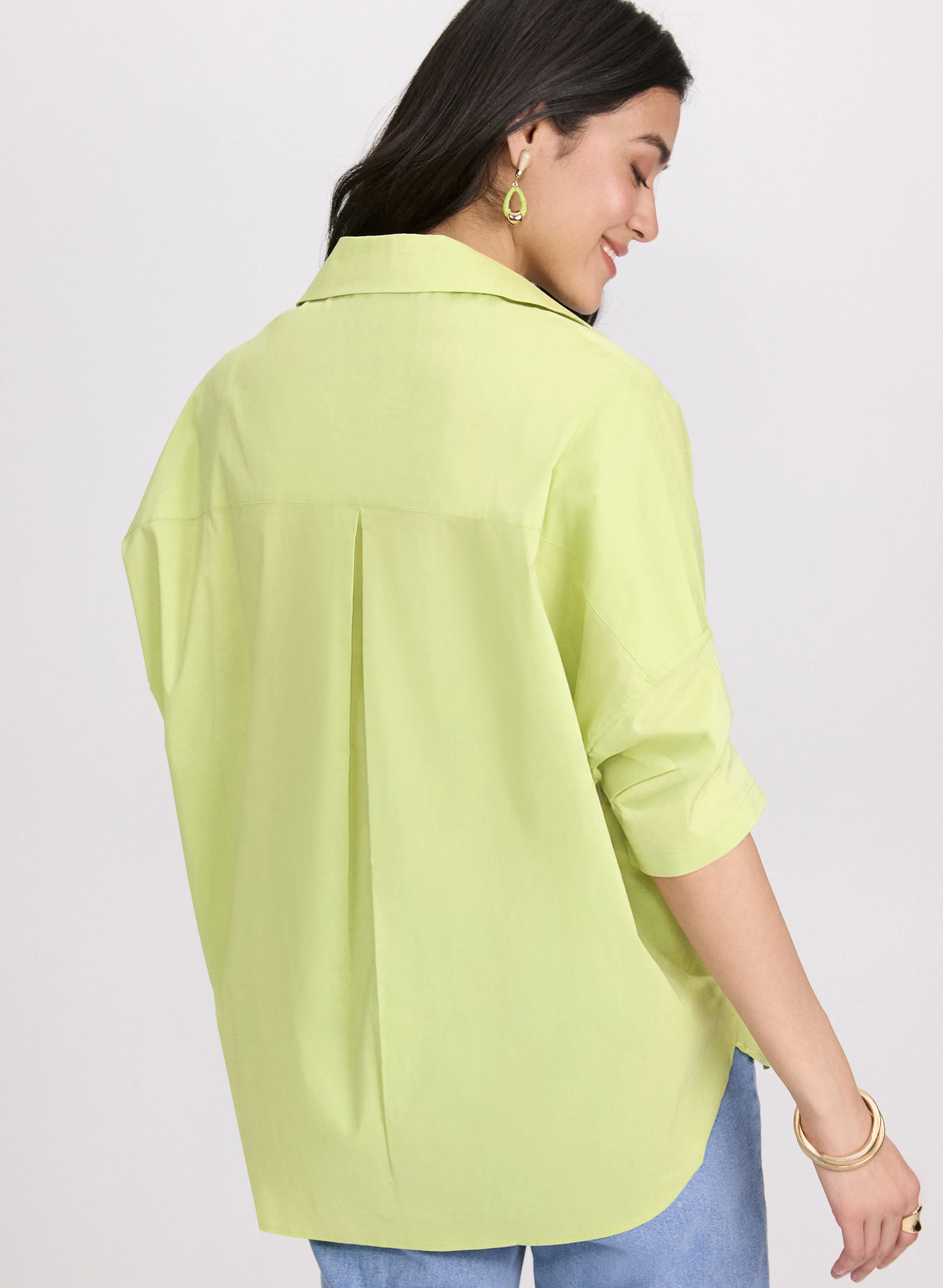 Cotton Button-Up Blouse - Image 4