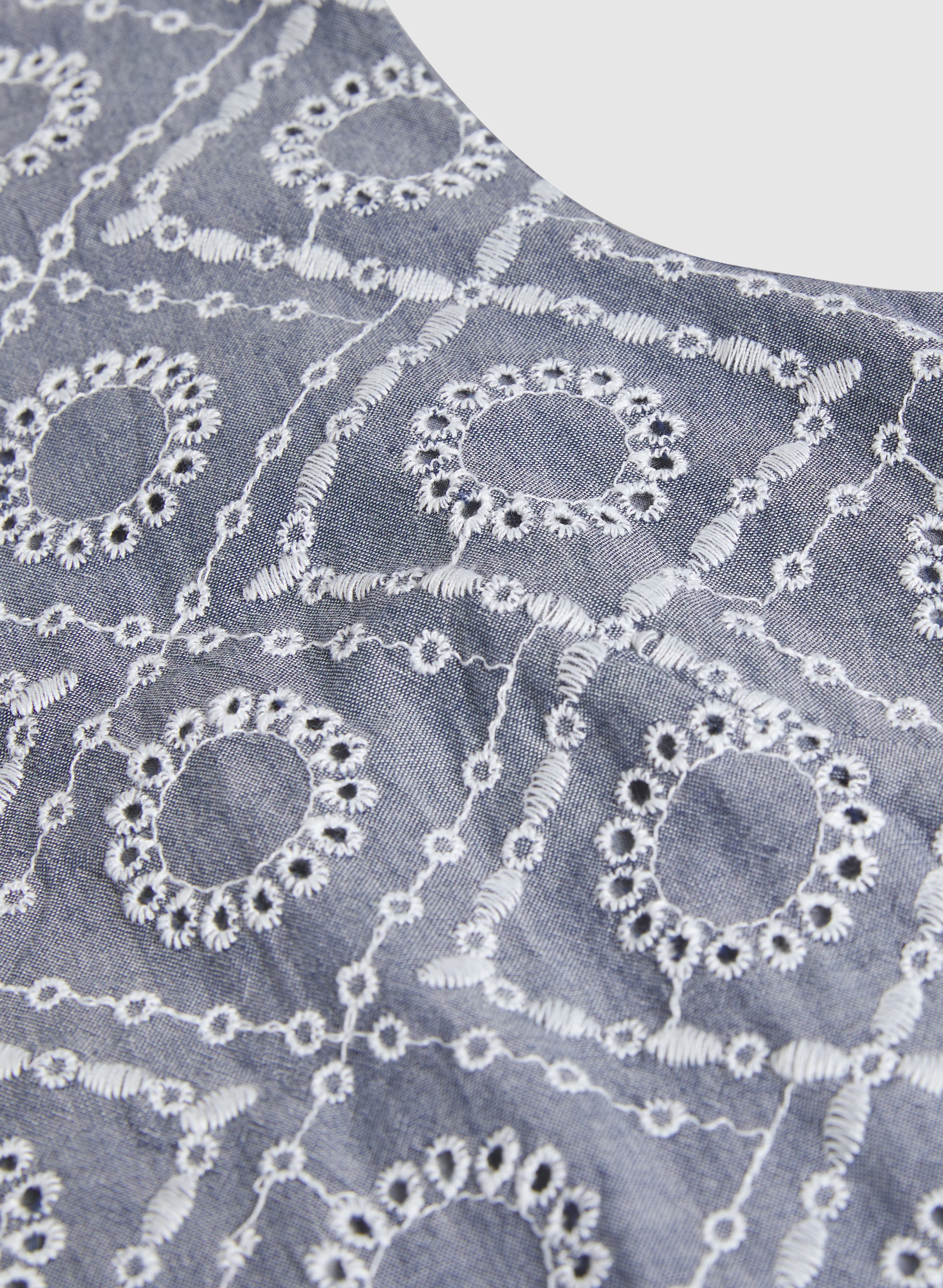Cotton Eyelet Embroidered Dress - Image 7