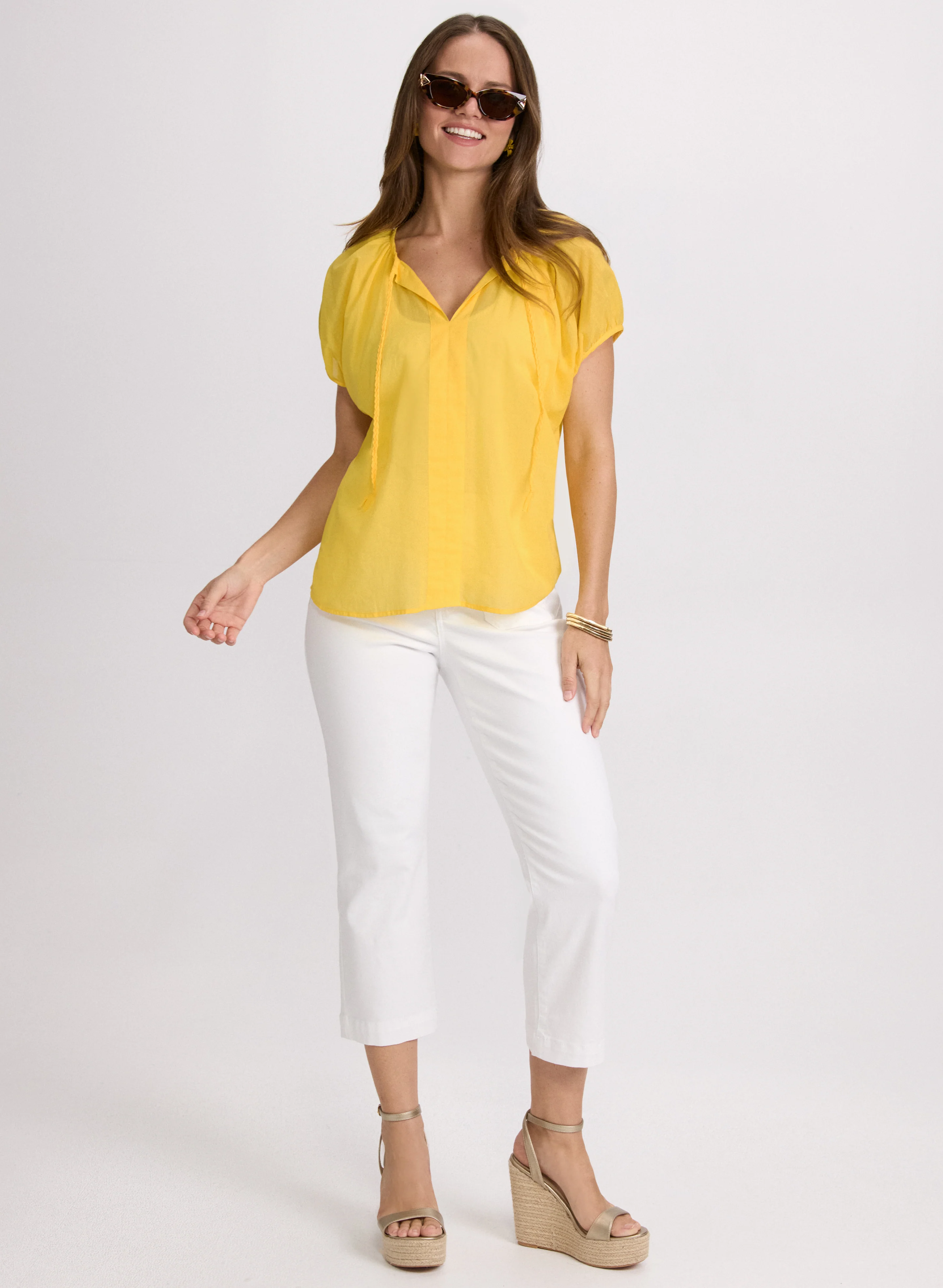 Cotton Puff Sleeve Blouse - Image 3