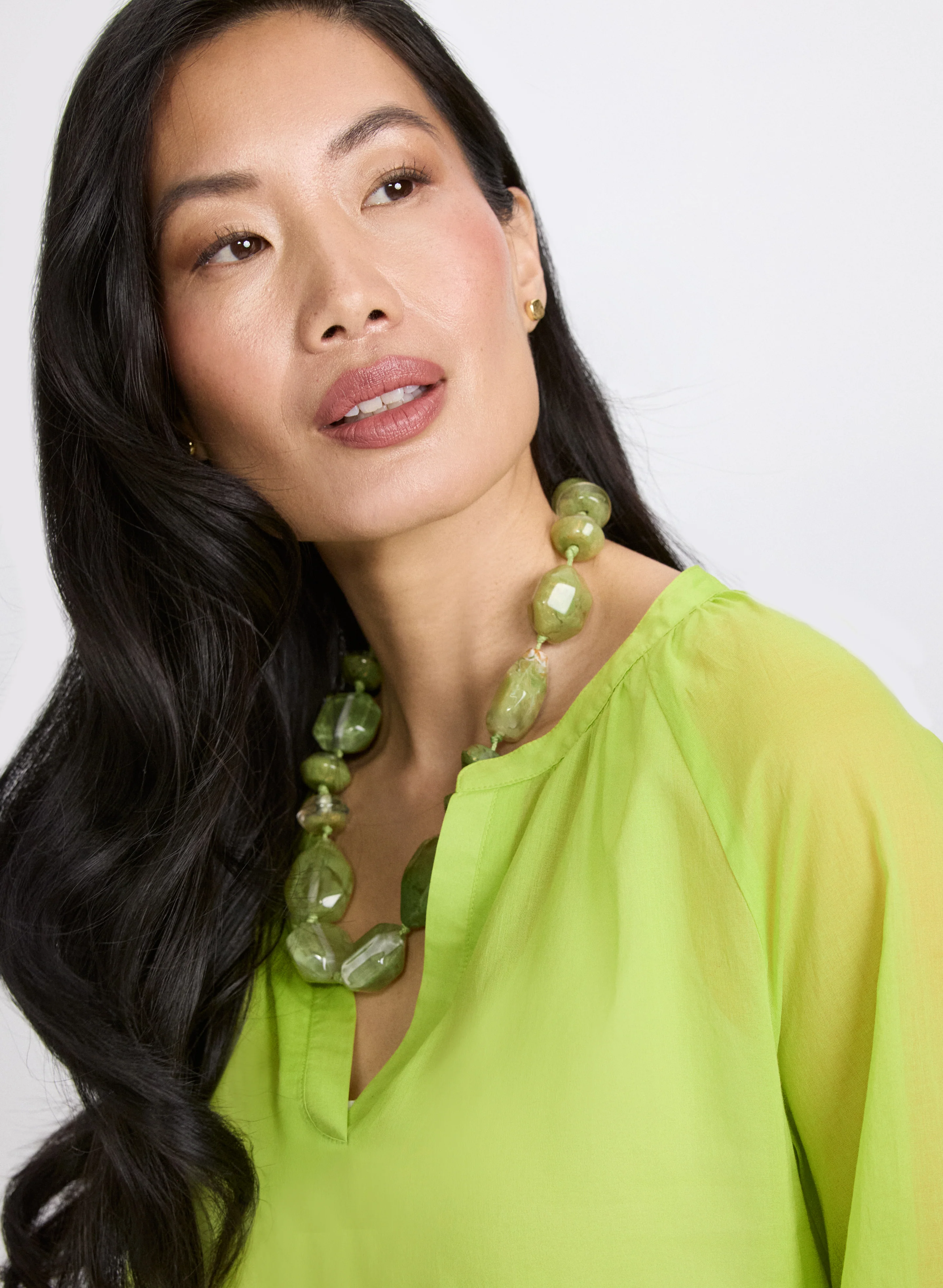 Cotton Split Neck Blouse - Image 5