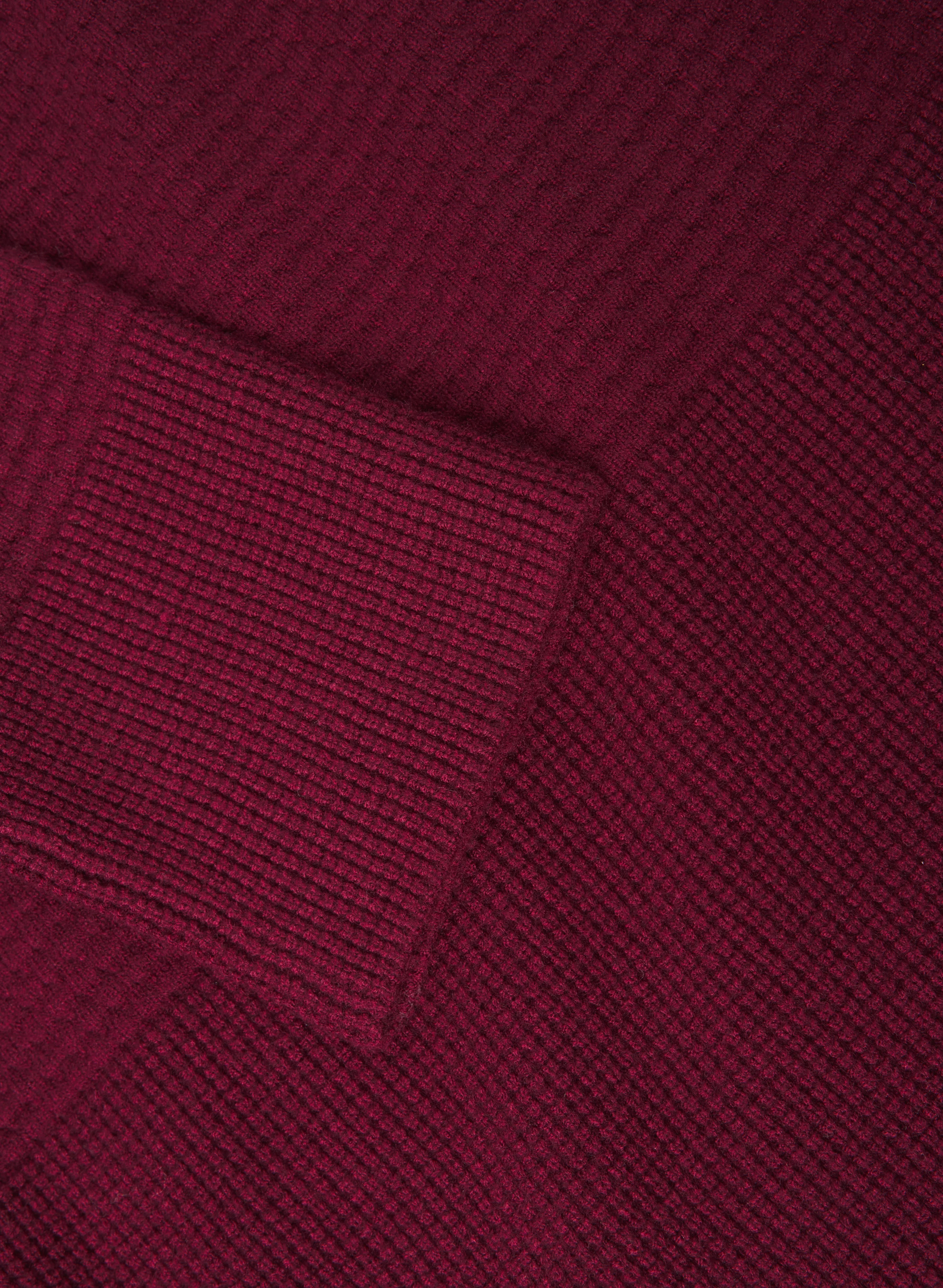 Cowl Neck Waffle Knit Sweater - Image 7