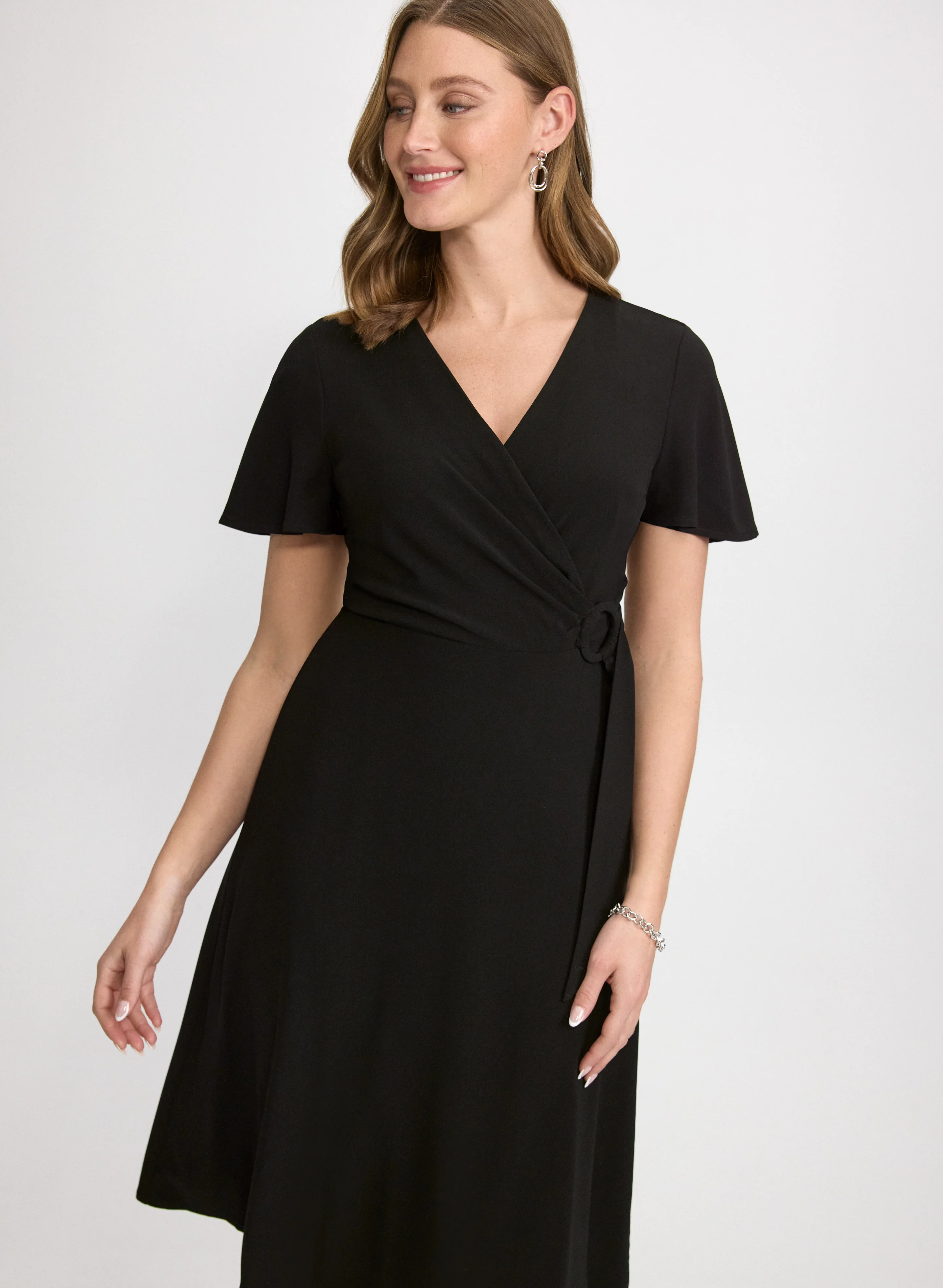 Crepe Fit & Flare Dress - Image 2