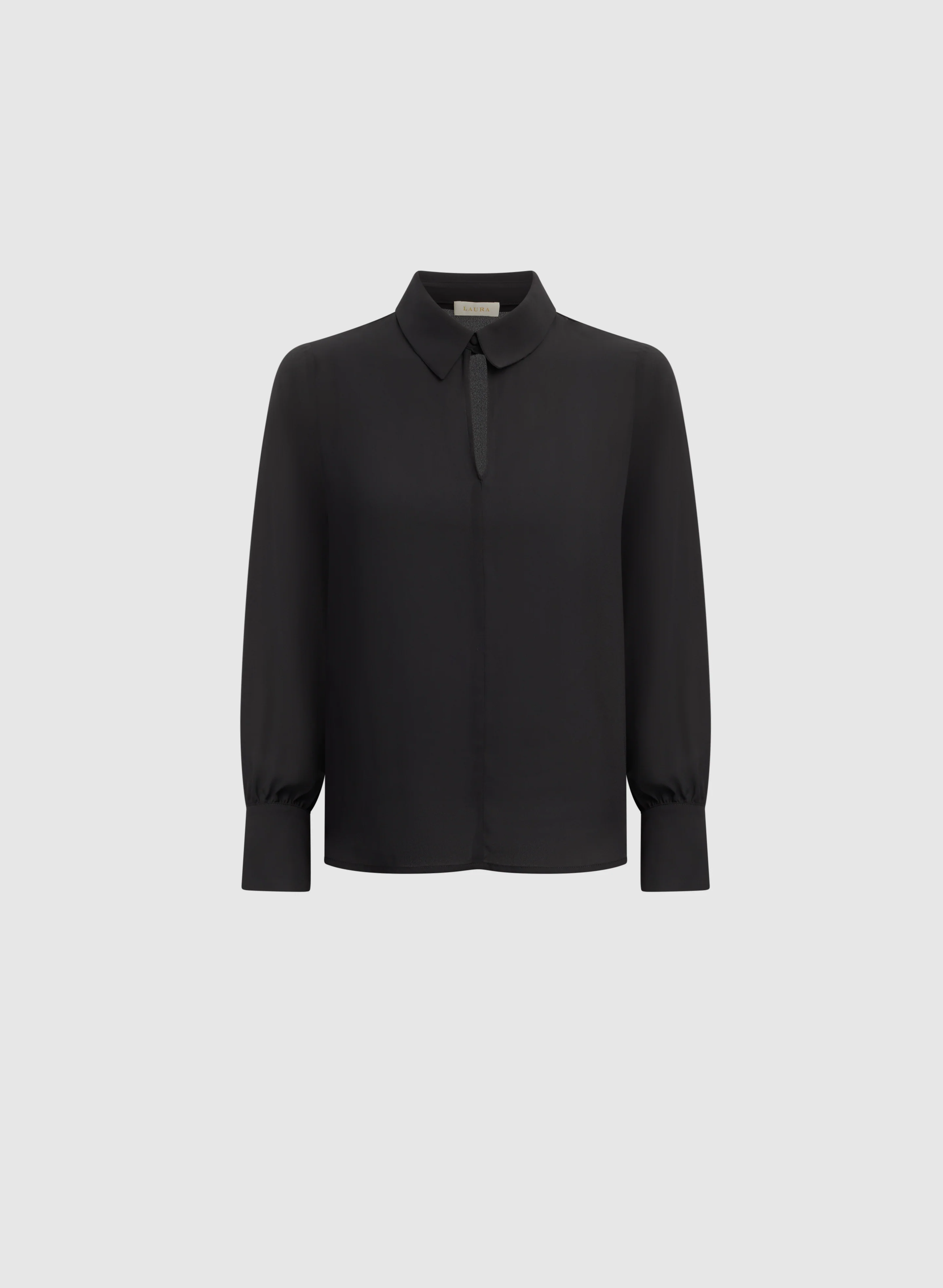 Crepe Keyhole Blouse - Image 6