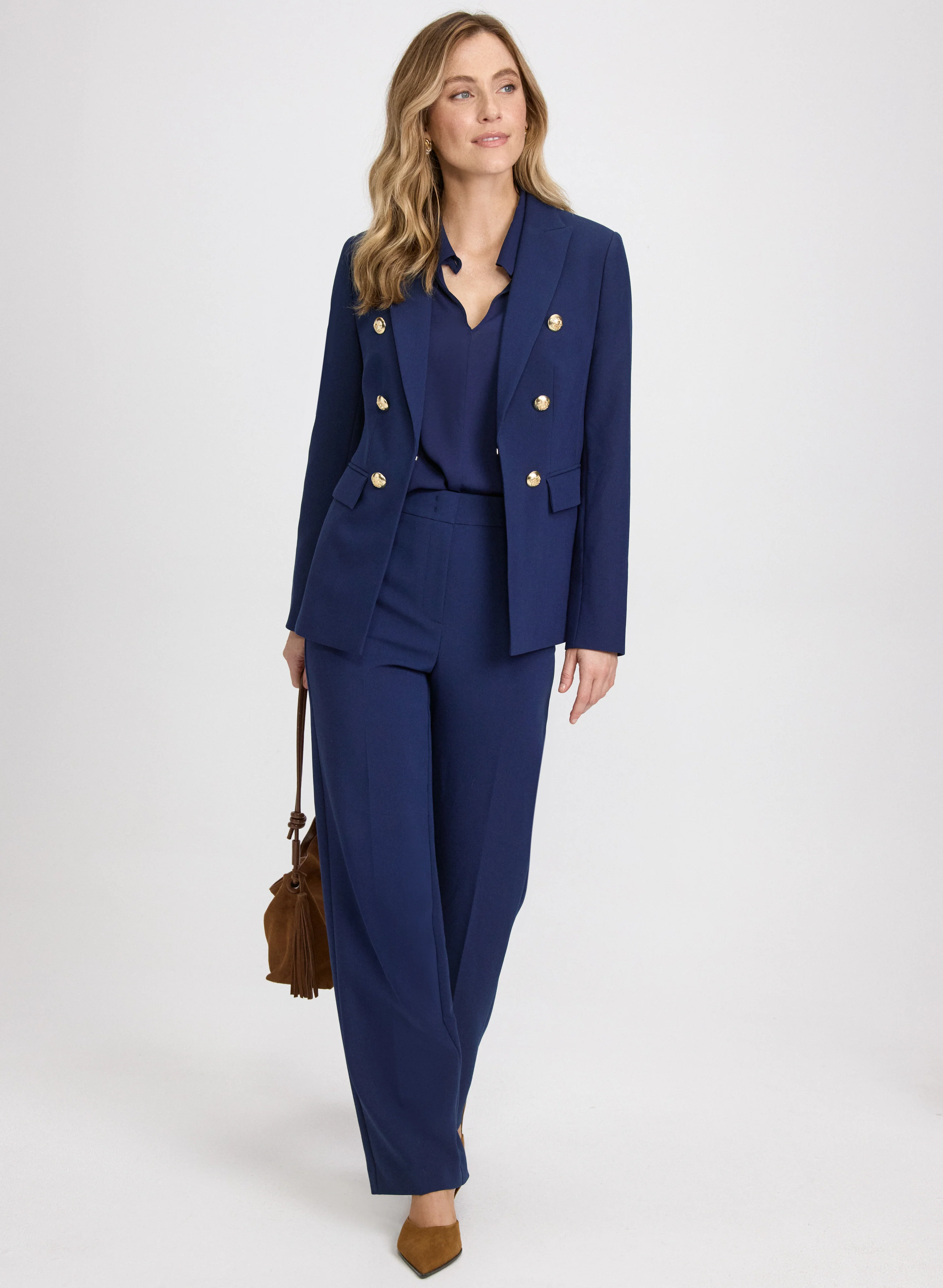 Crepe Keyhole Blouse - Image 2