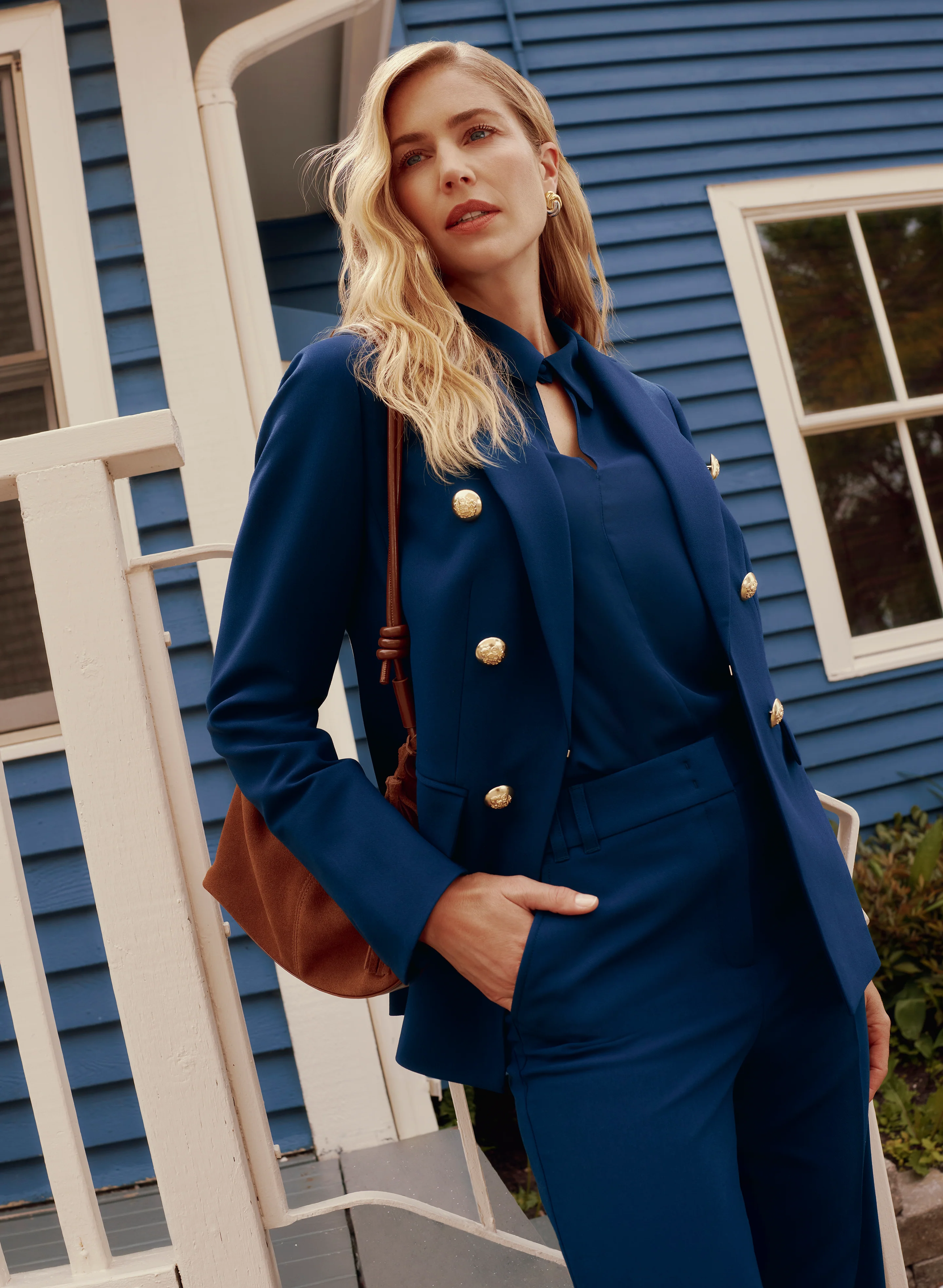 Crepe Keyhole Blouse - Image 8