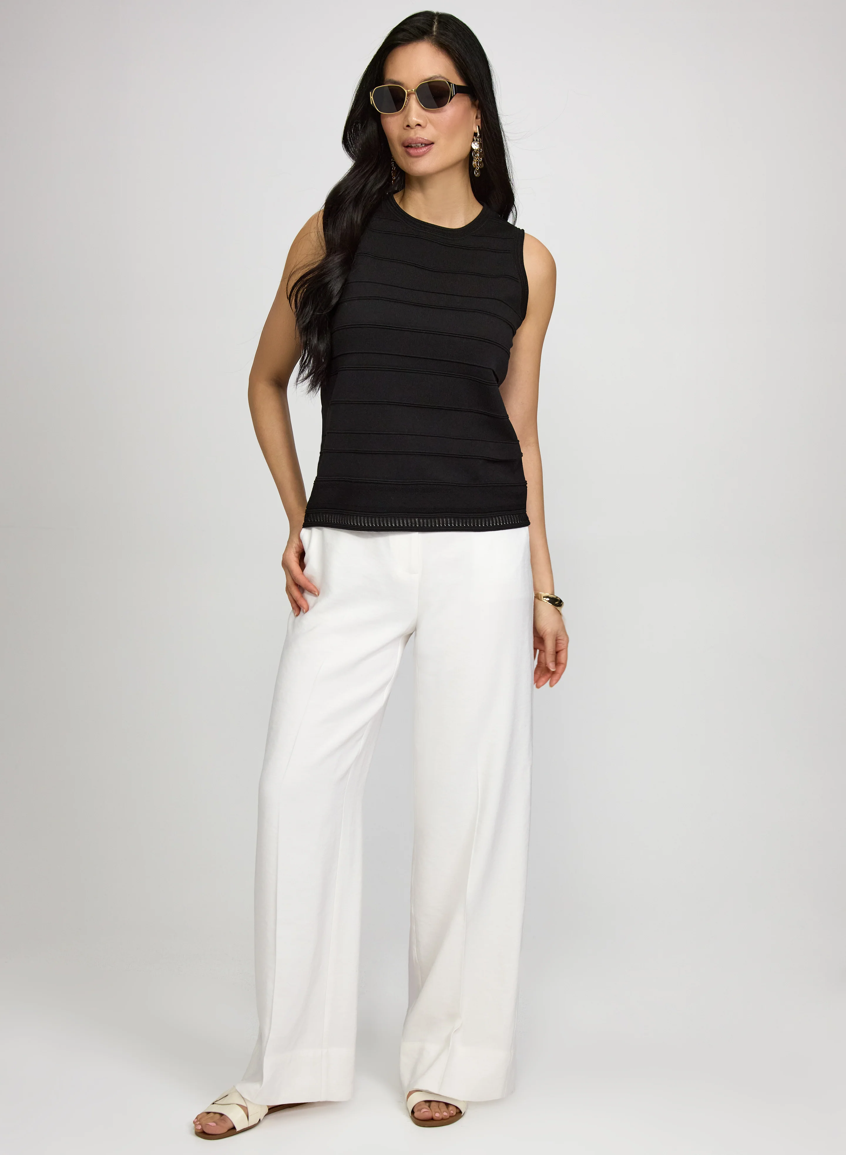 Crew Neck Sleeveless Knit - Image 3