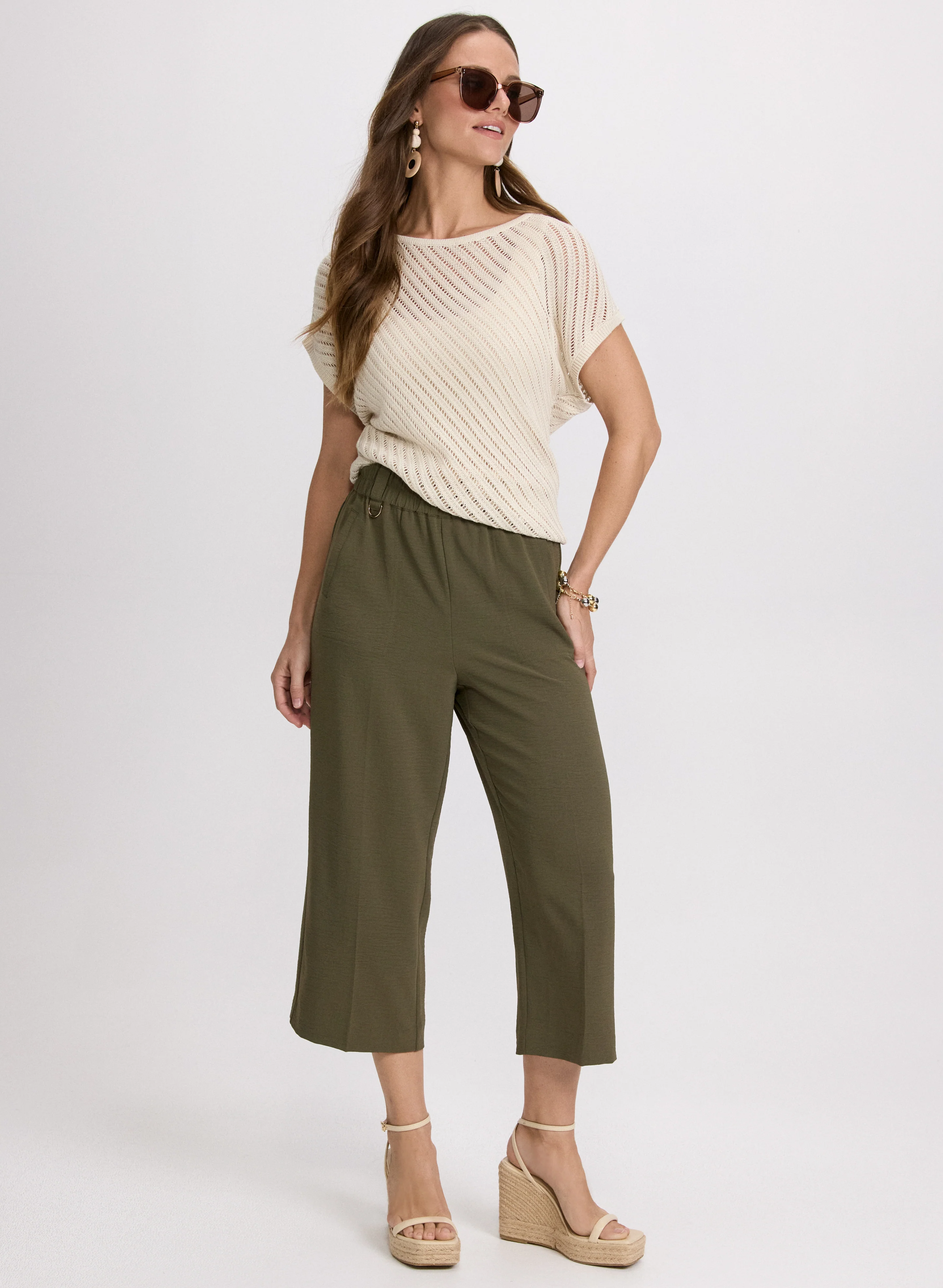 Crinkle Crepe Culottes - Image 3