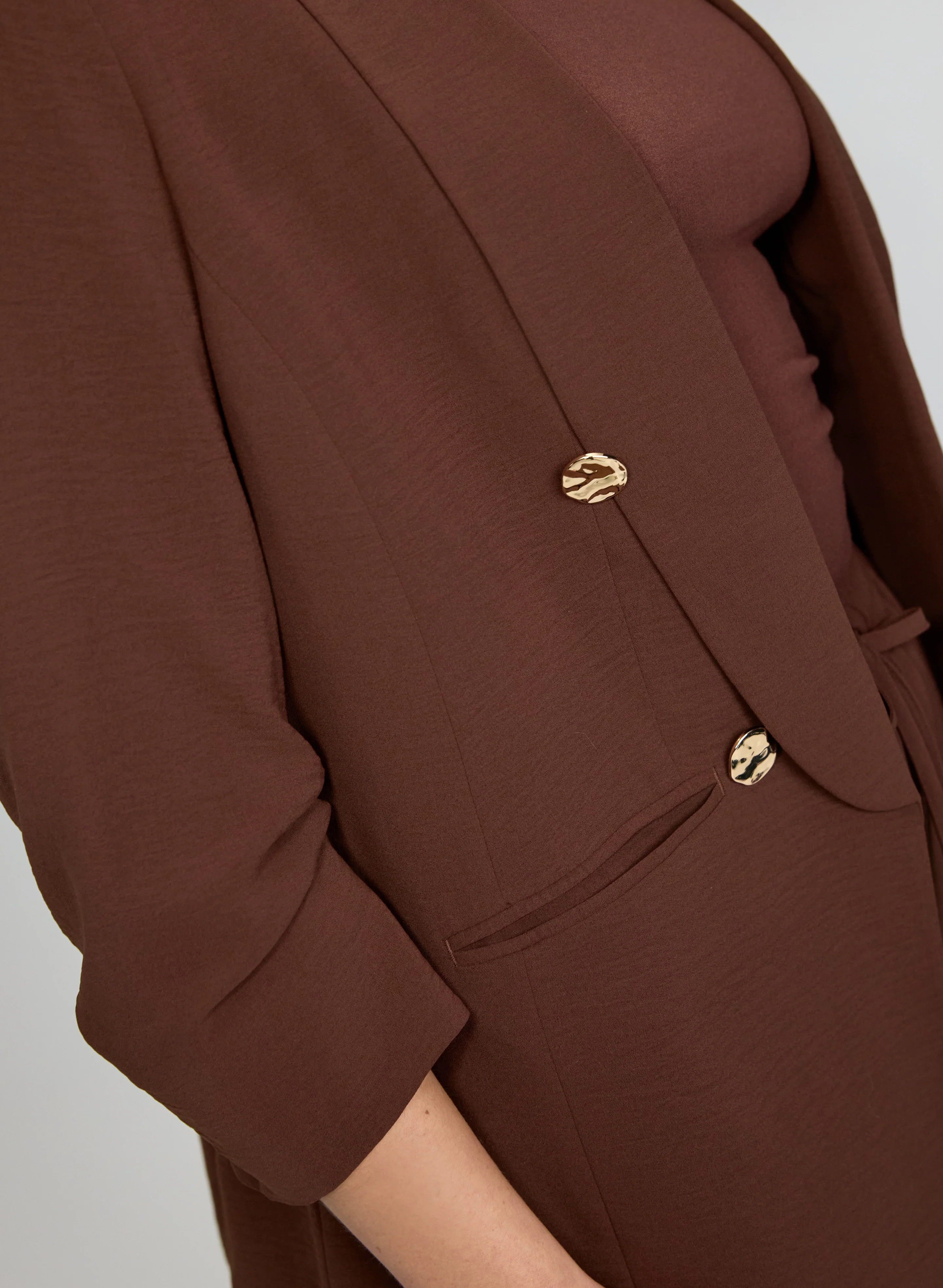 Crinkle Shawl Collar Jacket - Image 4