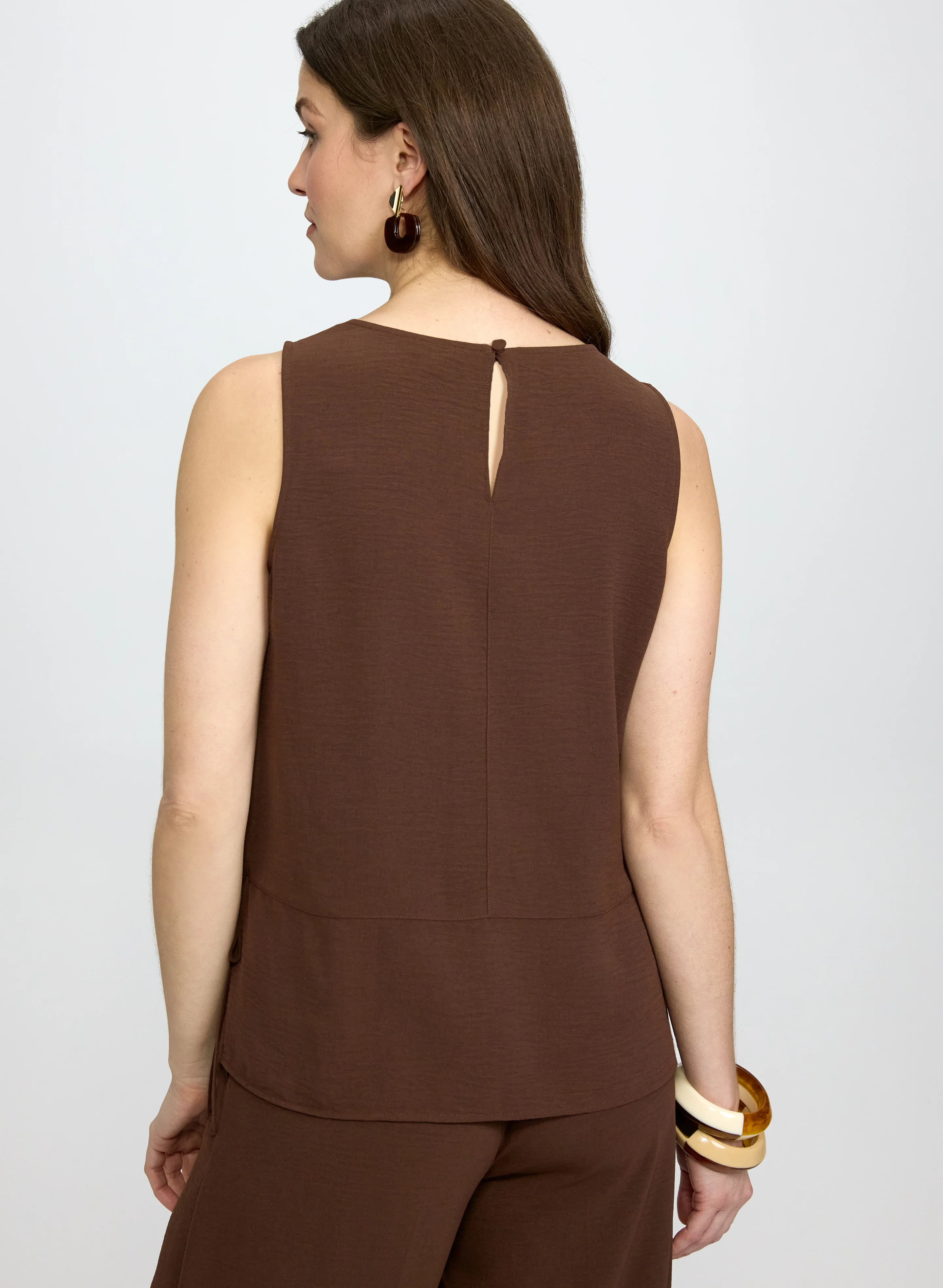 Crinkle Sleeveless Blouse - Image 4