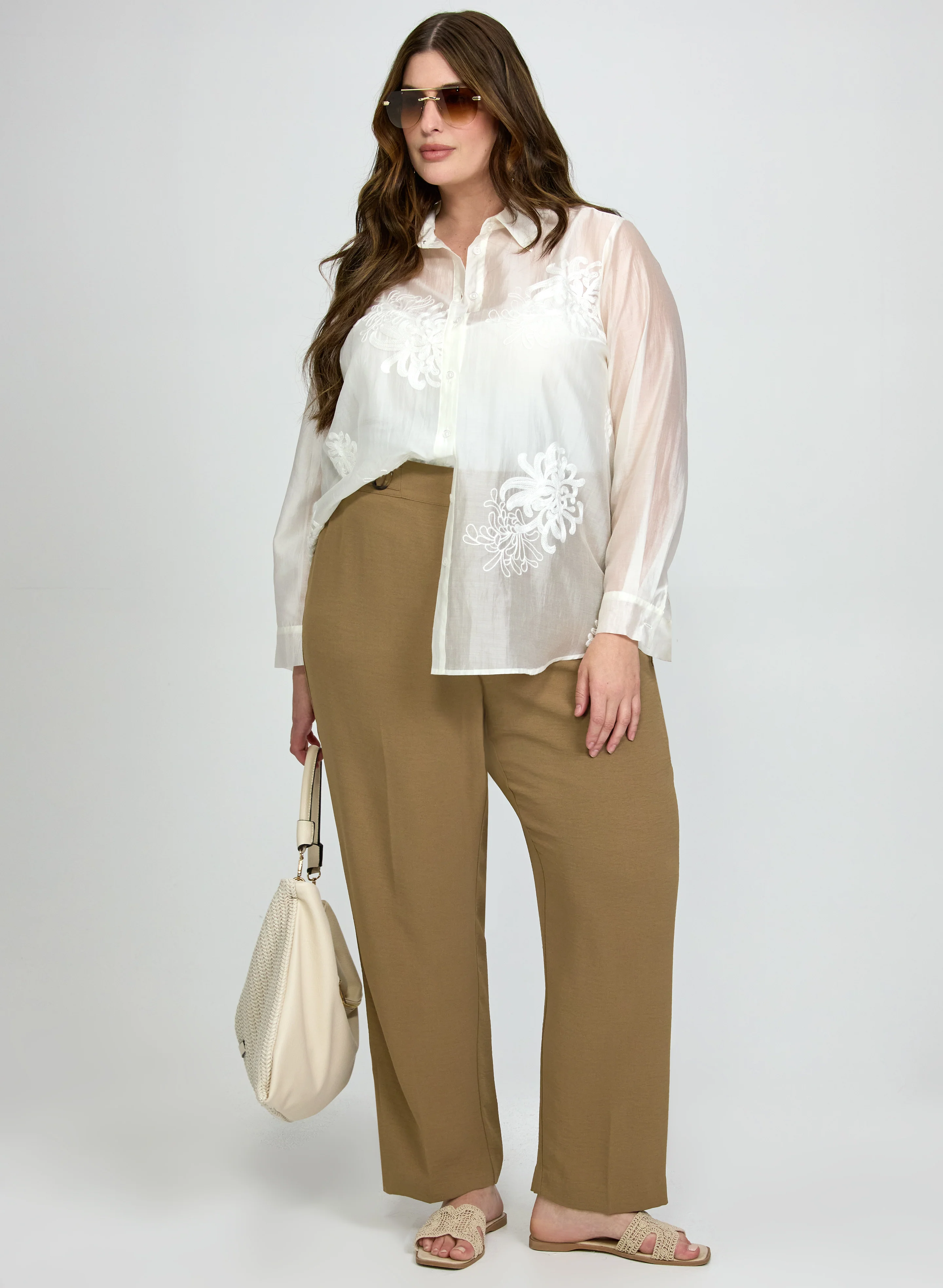 Ava Crinkle Straight-Leg Pants - Image 3