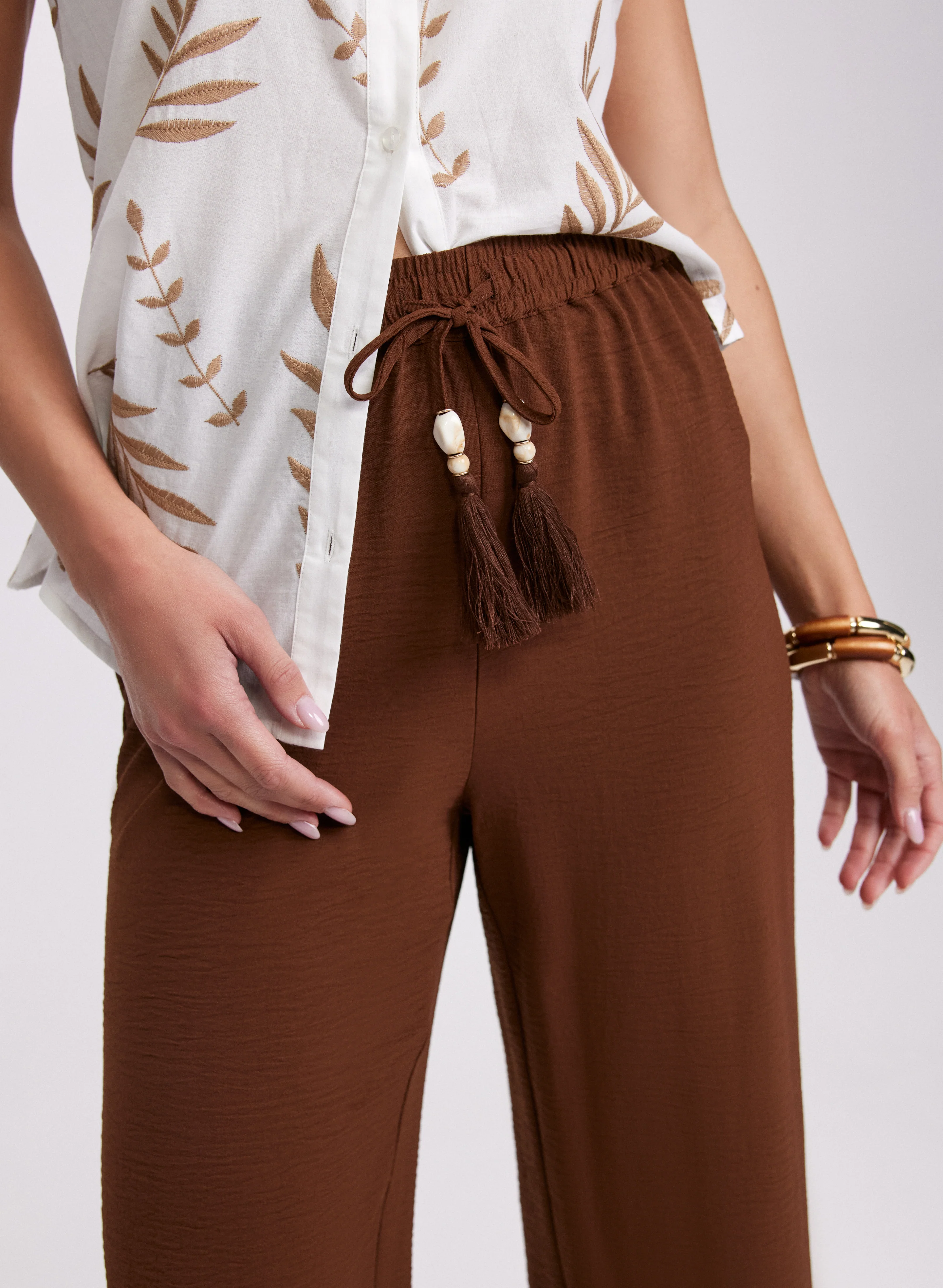 Olivia Crinkled Wide-Leg Pants - Image 2