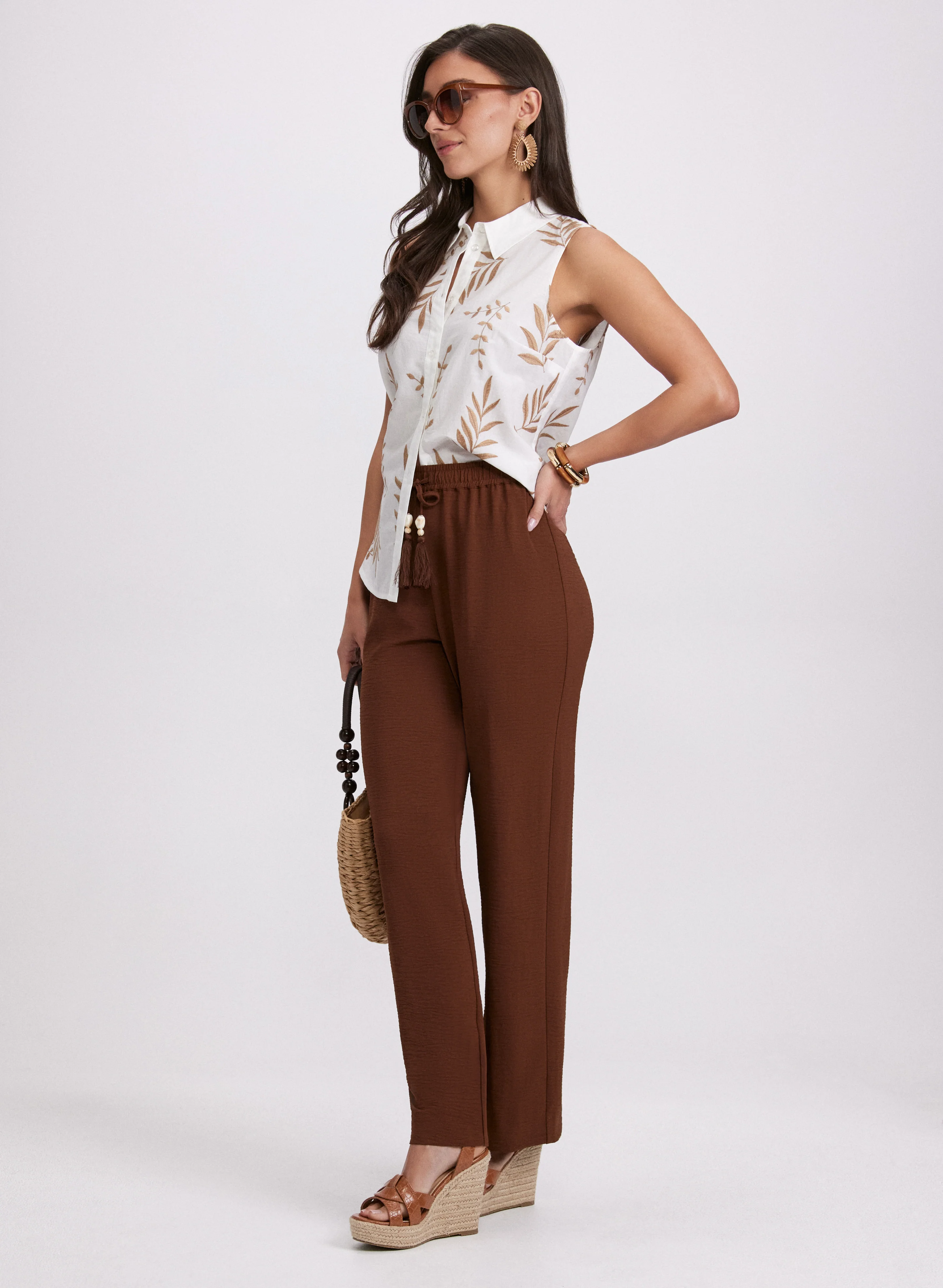 Olivia Crinkled Wide-Leg Pants - Image 5