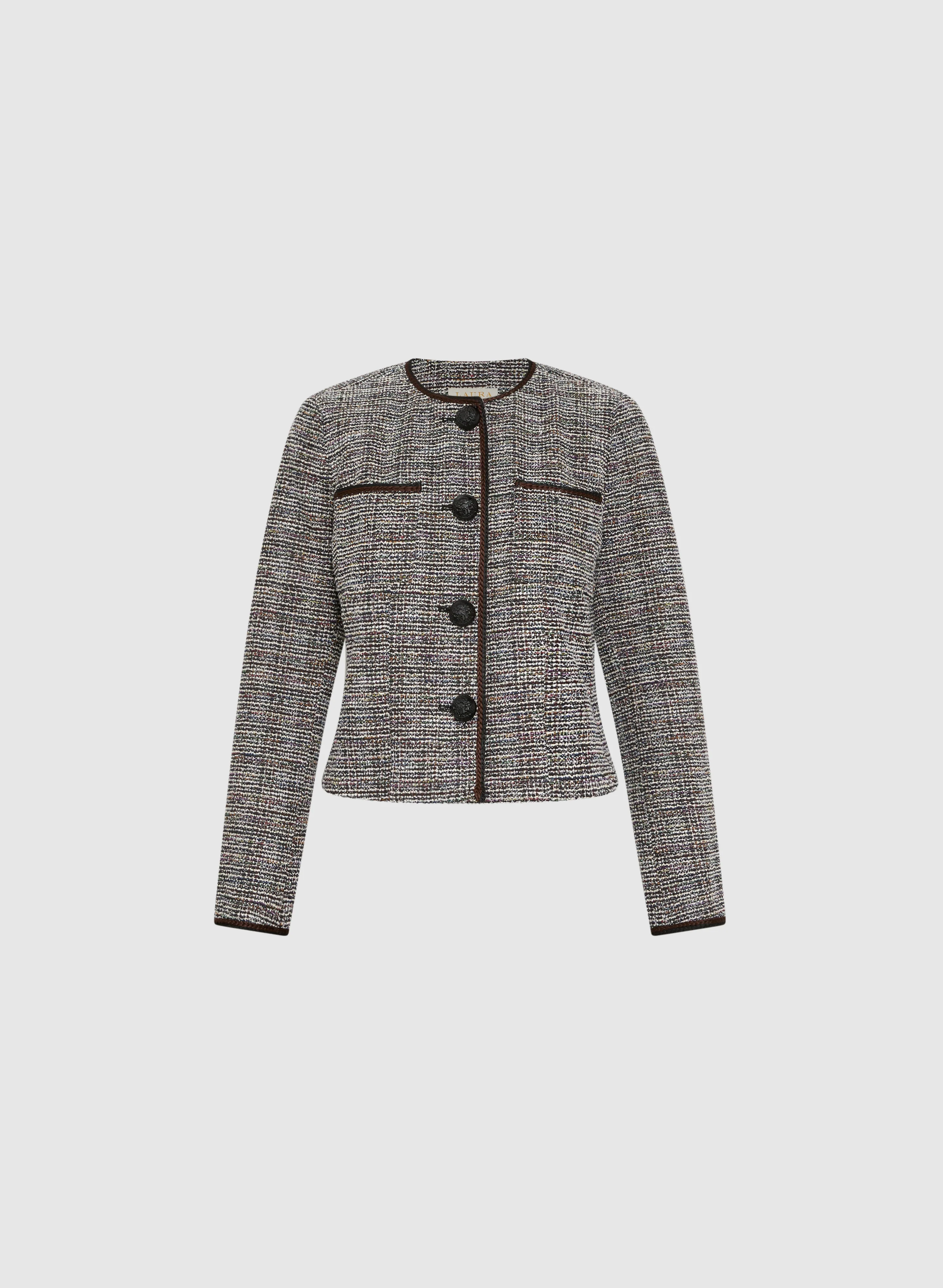 Cropped Bouclé Jacket - Image 6