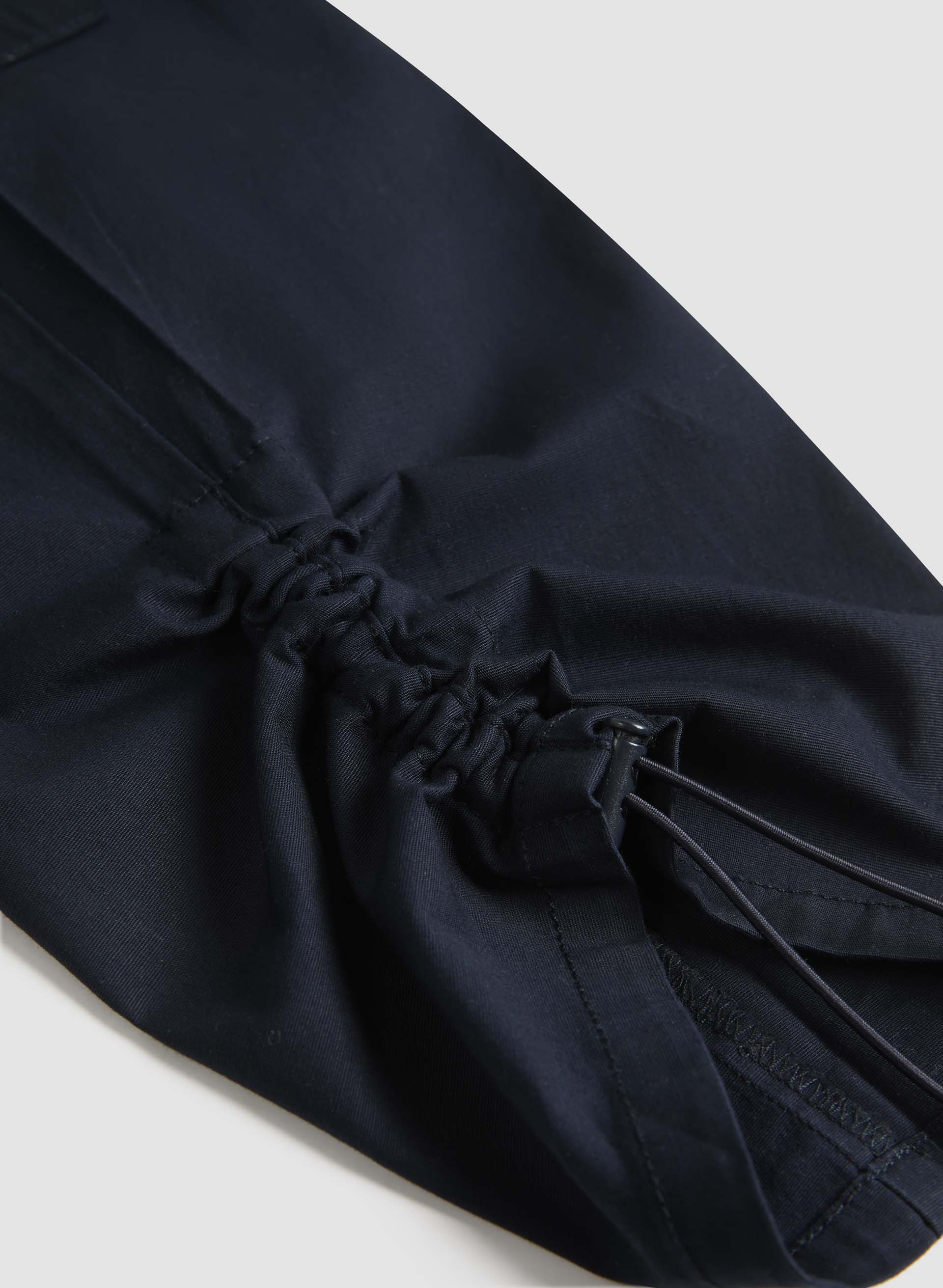 Cropped Drawstring Hem Cargo Pants - Image 7