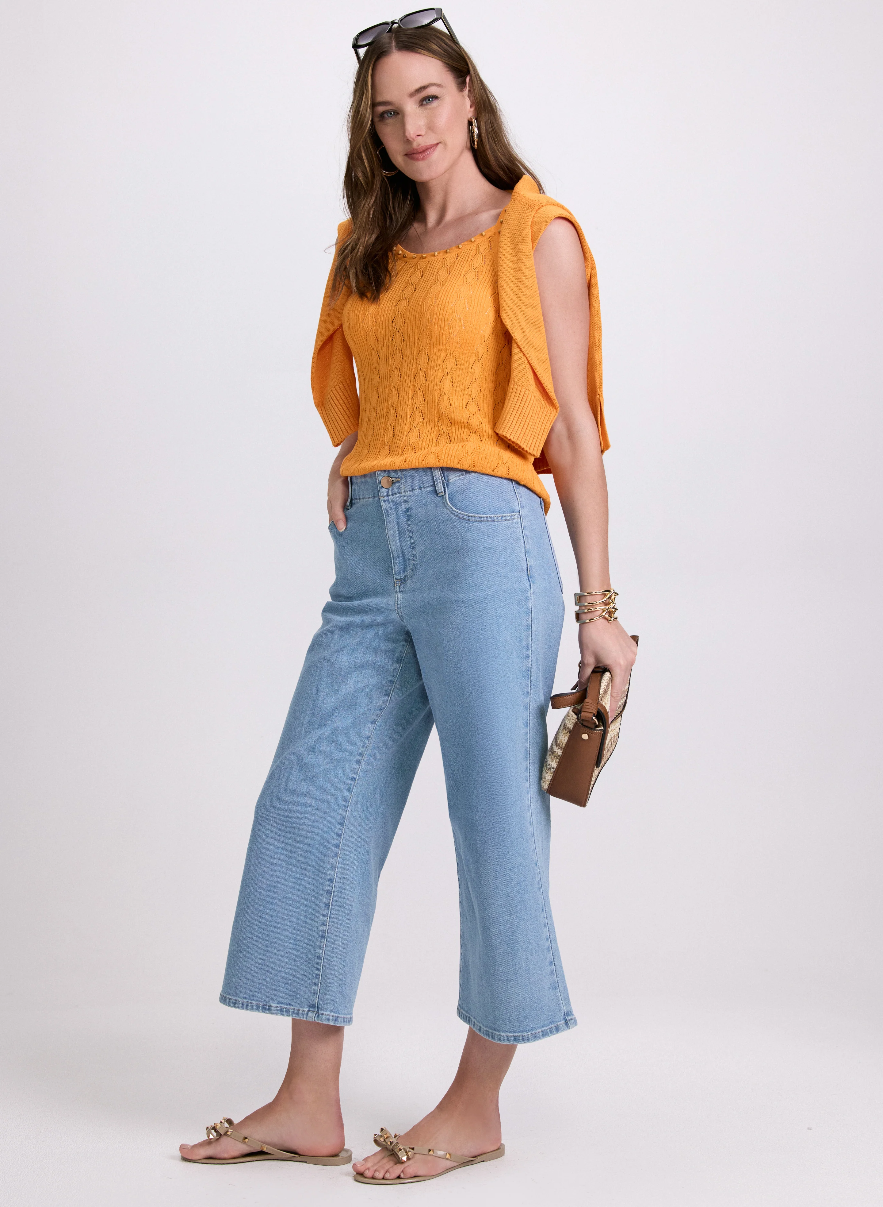 Cropped Wide-Leg Jeans - Image 5