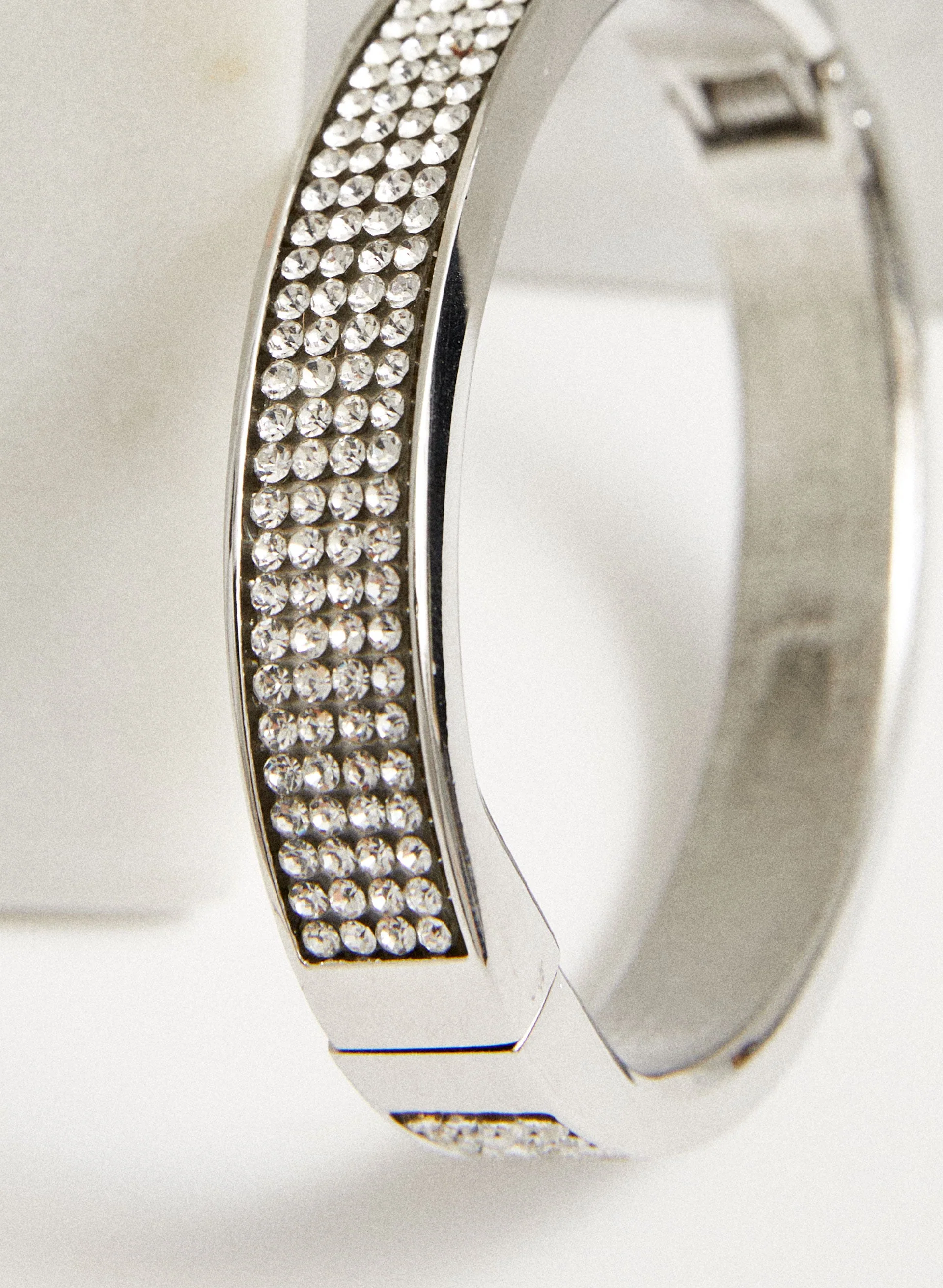 Crystal Detail Bangle Bracelet - Image 3