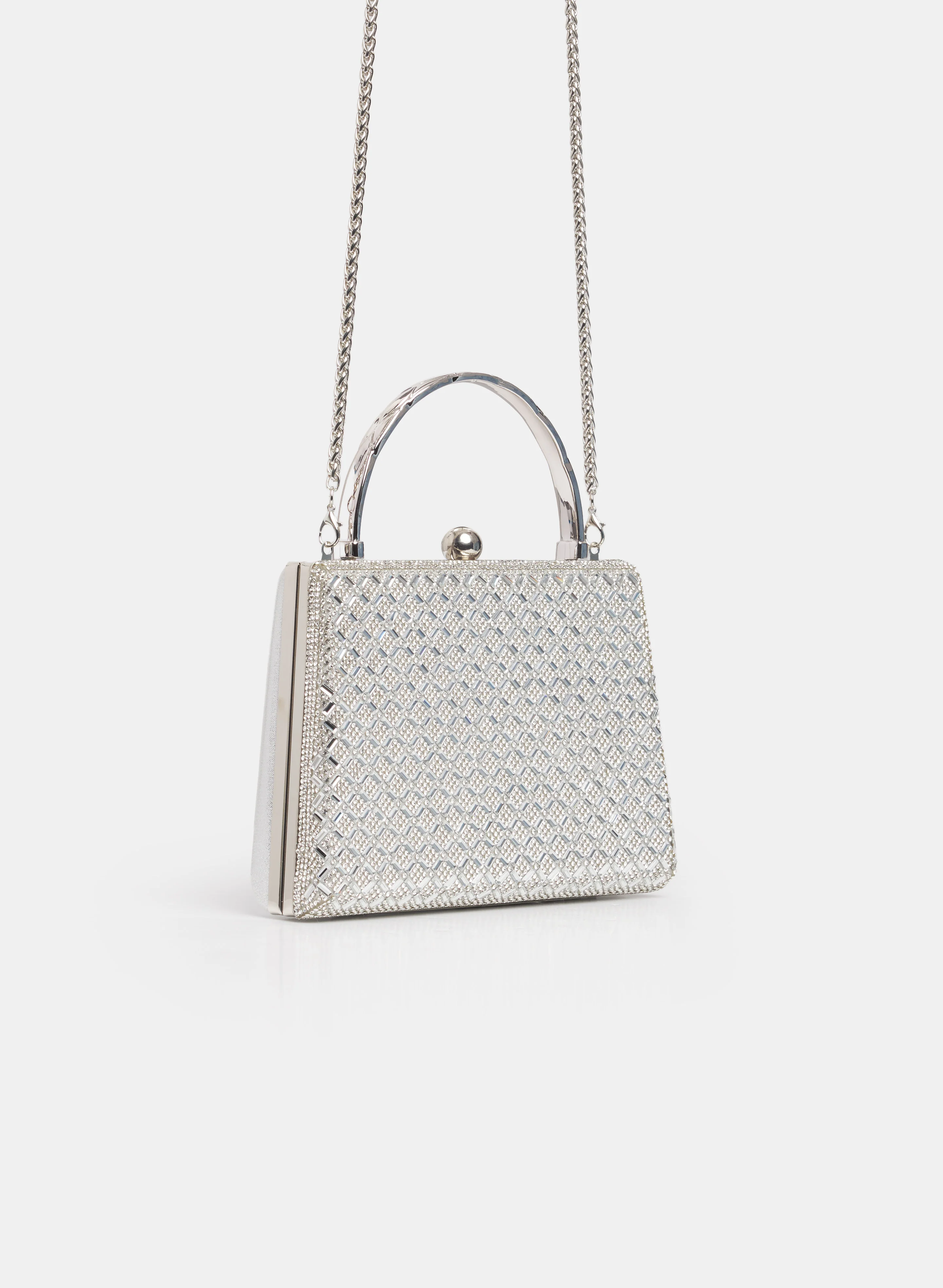 Crystal Embellished Box Clutch - Image 3