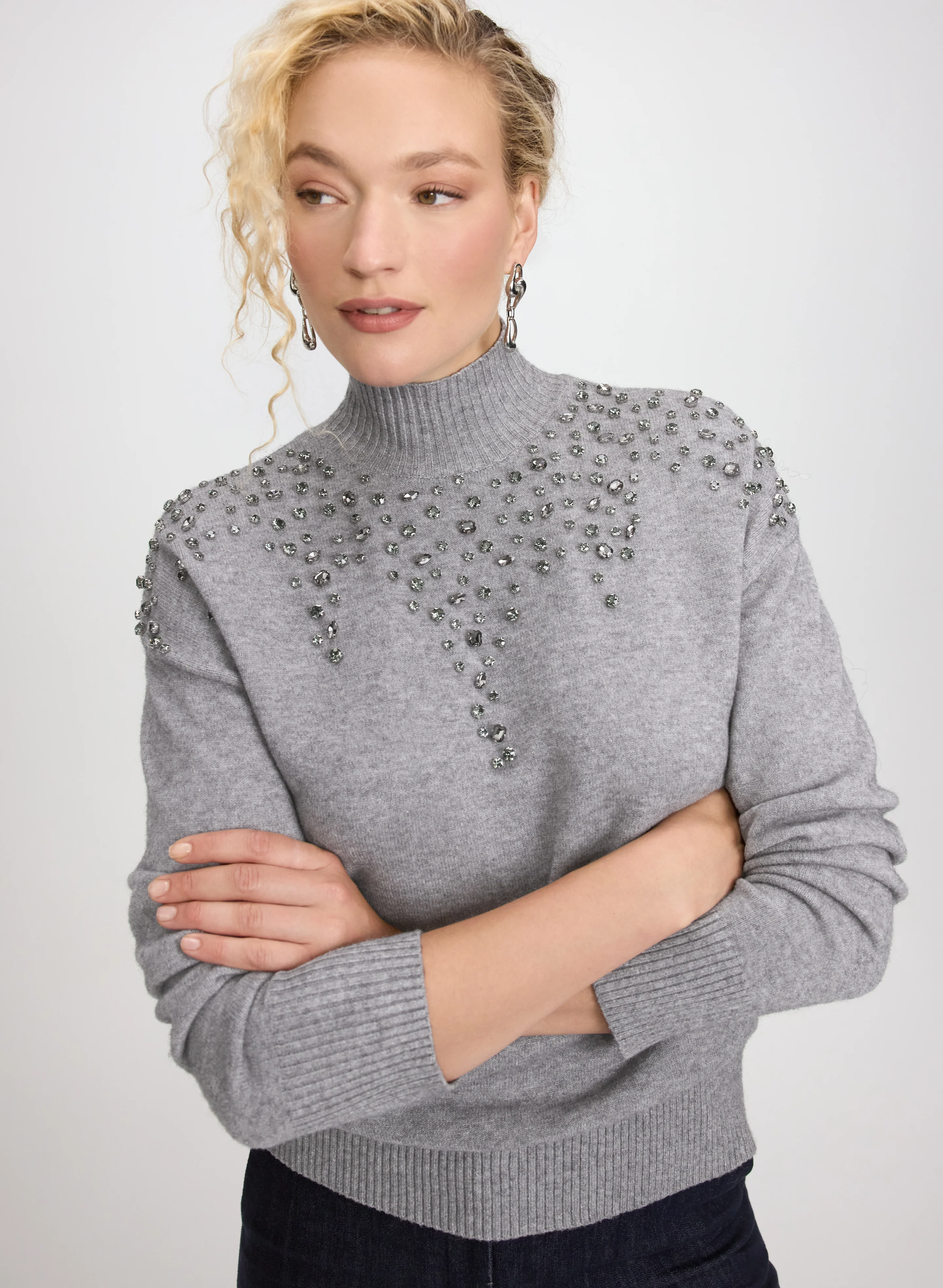Crystal Embellished Sweater