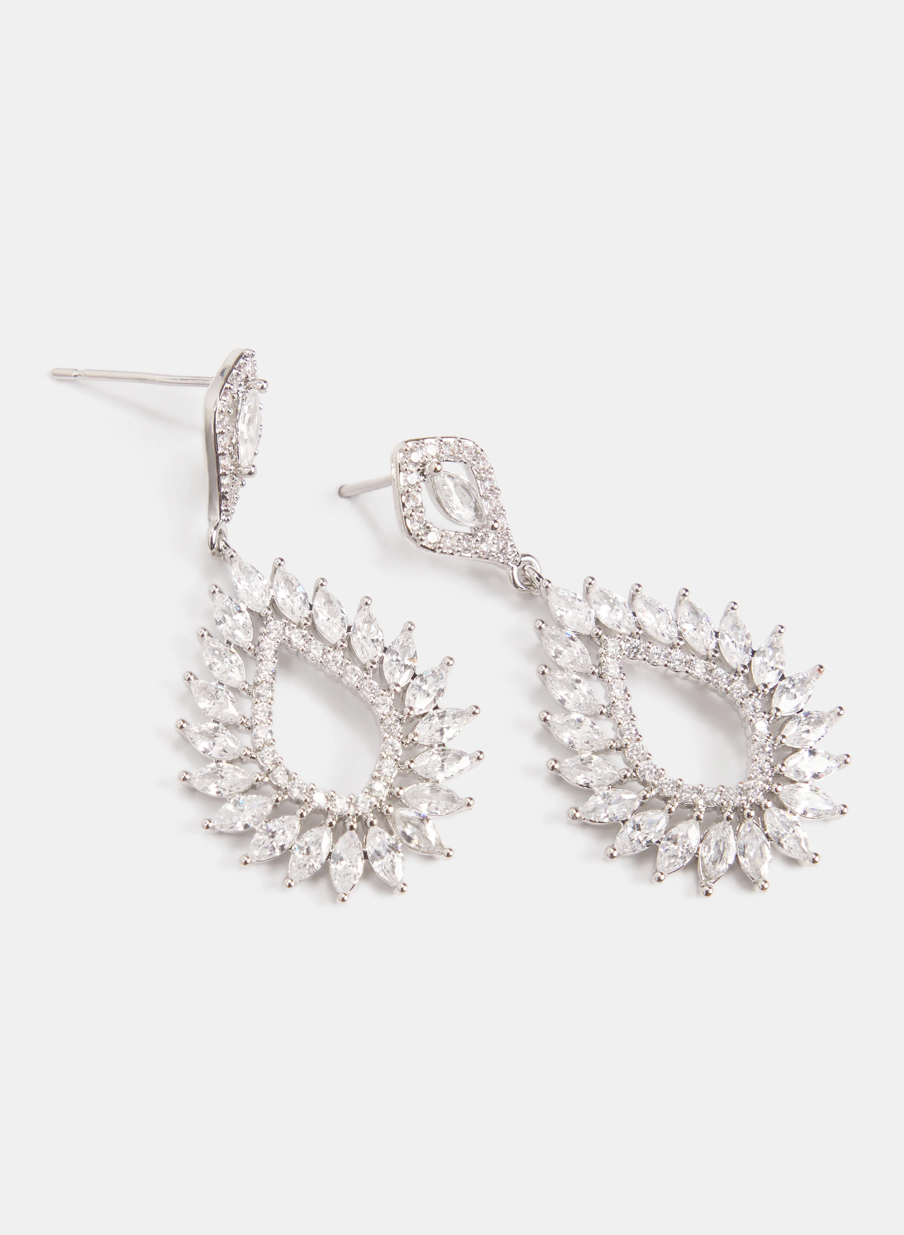 Crystal Teardrop Earrings - Image 2