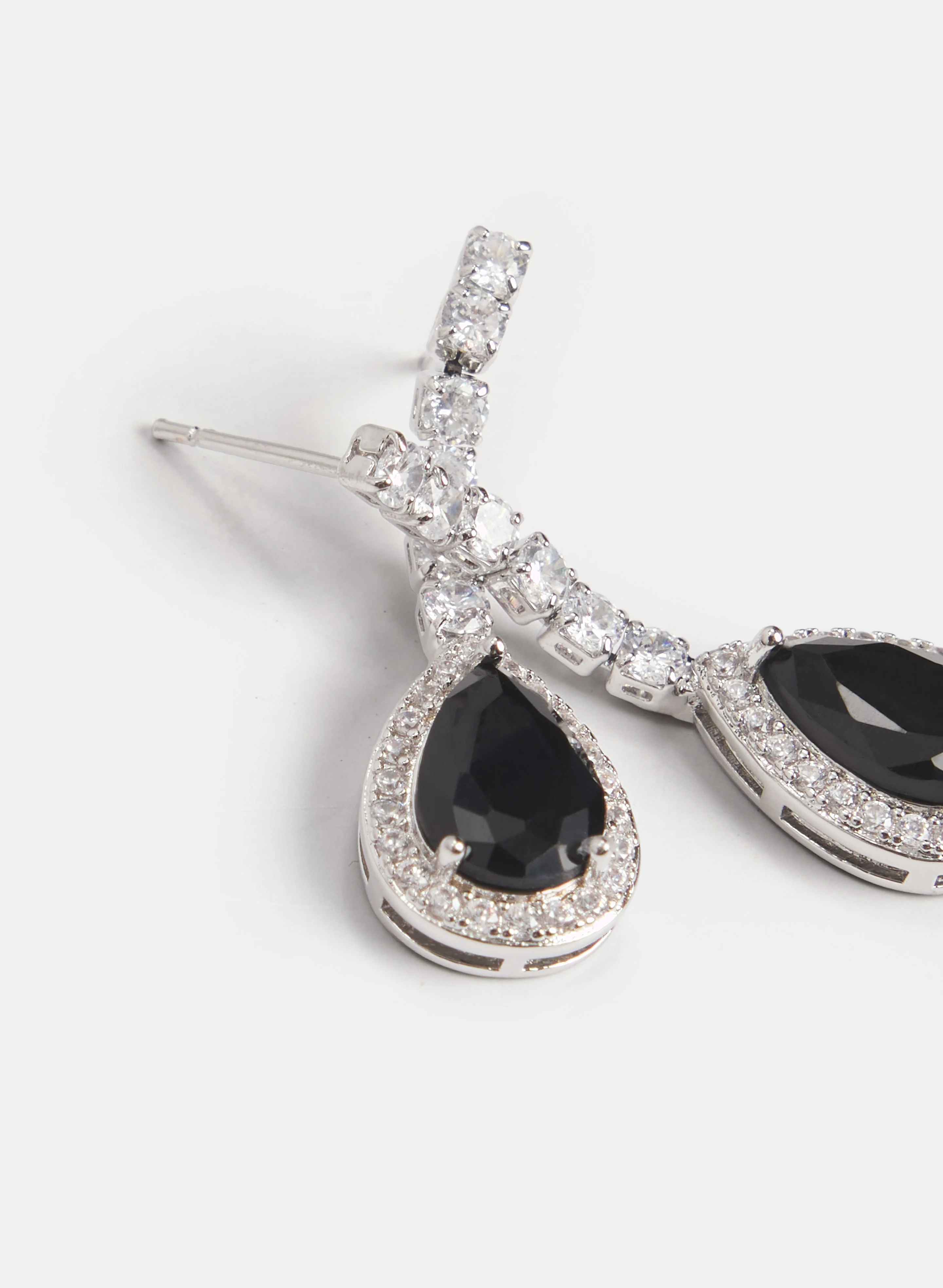 Cubic Zirconia Drop Earrings - Image 2