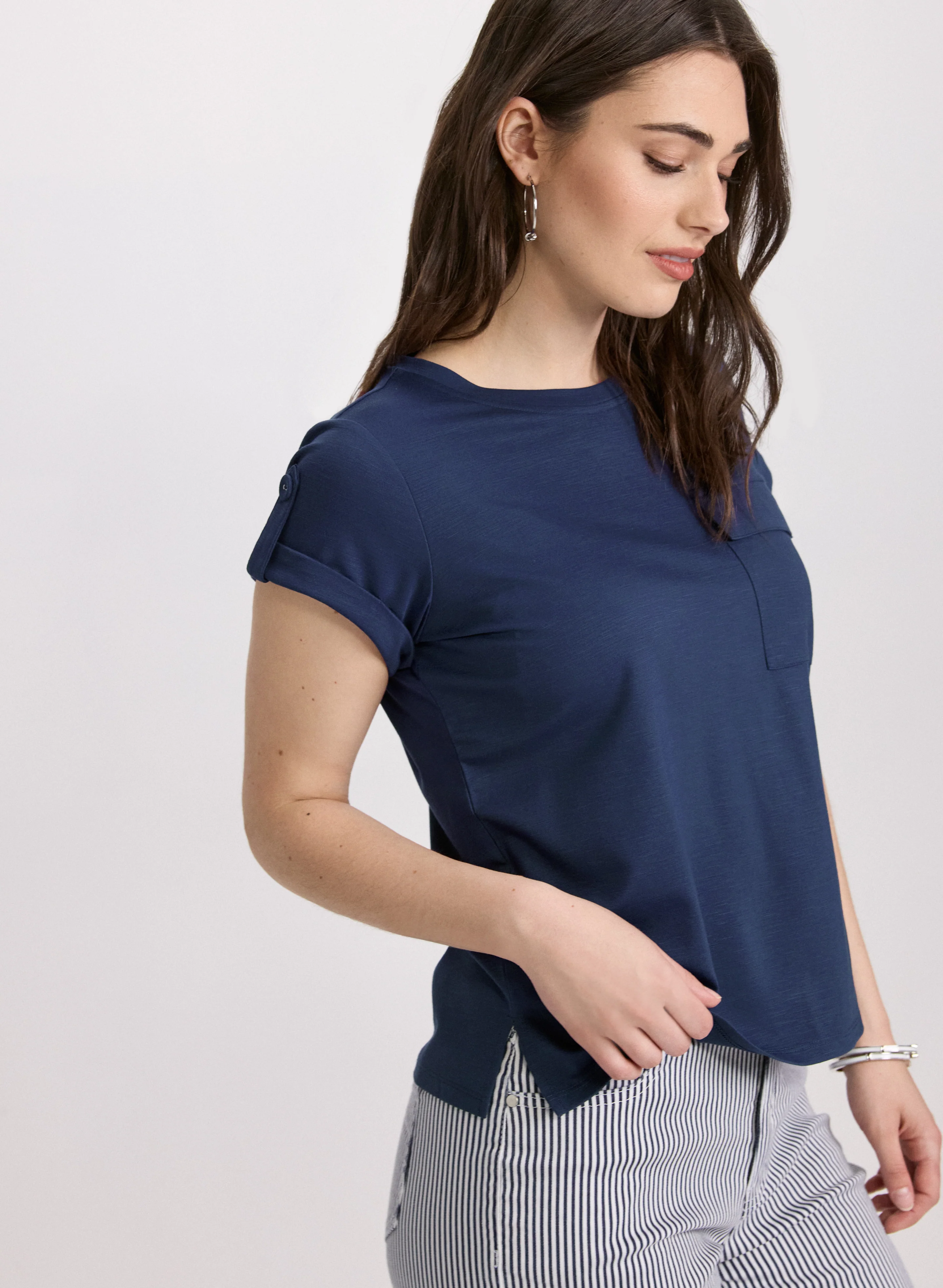 Cuffed Sleeve T-Shirt - Image 2